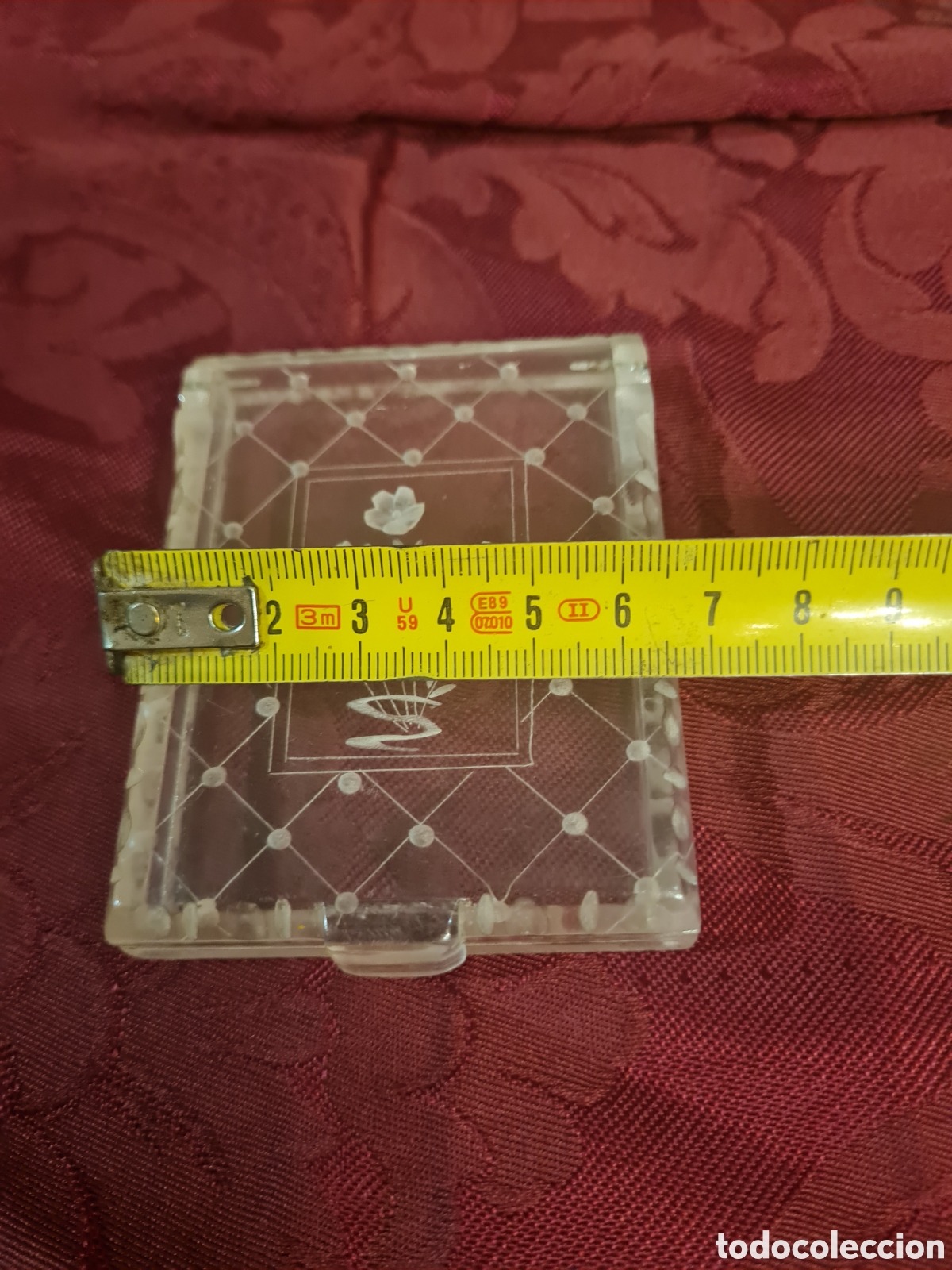 Cajas y cajitas met&aacute;licas: Antiguo tarjetero de metacrilato - Foto 6