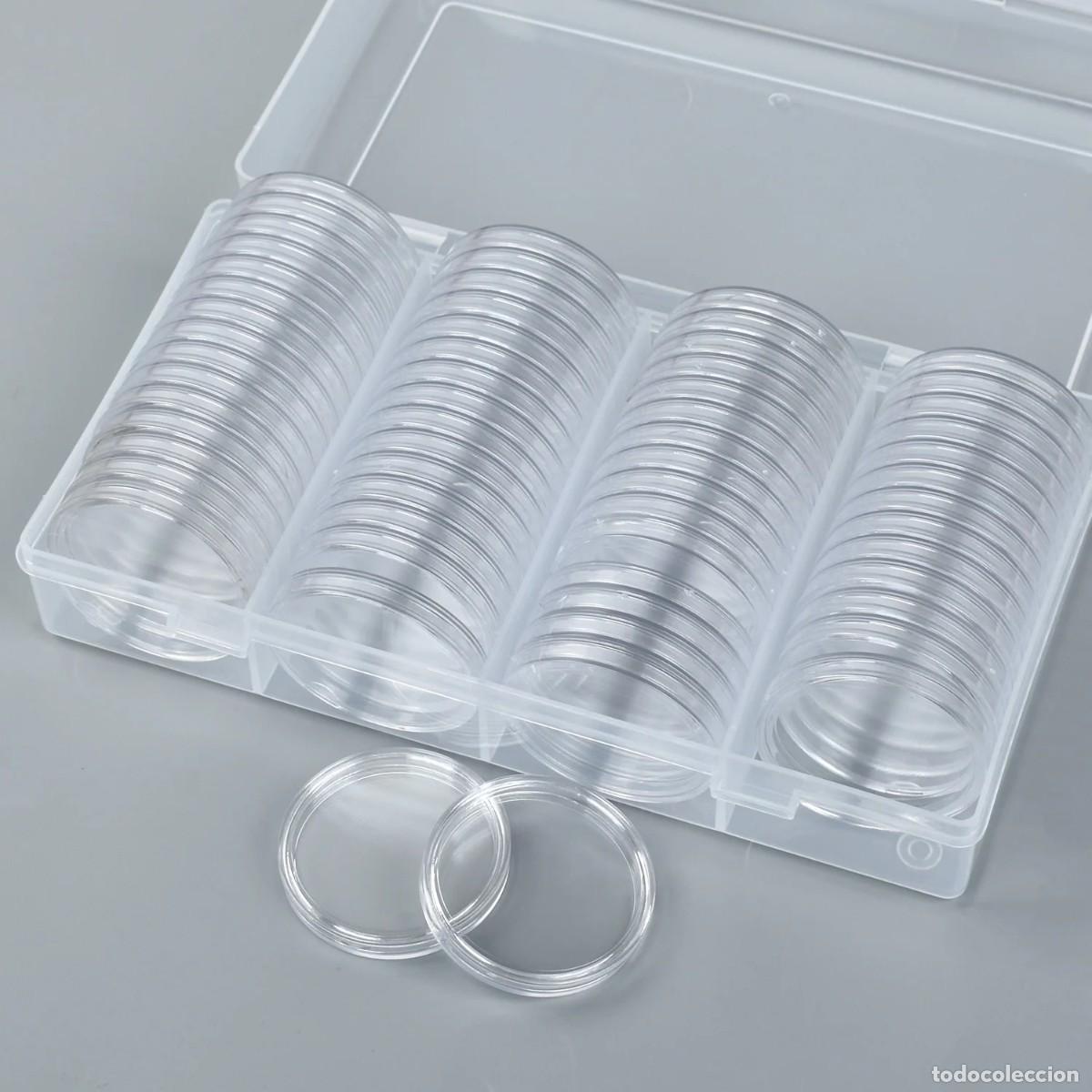 Cajas y cajitas met&aacute;licas: CAJA 60 CAPSULAS MONEDAS 40 MM - Foto 1