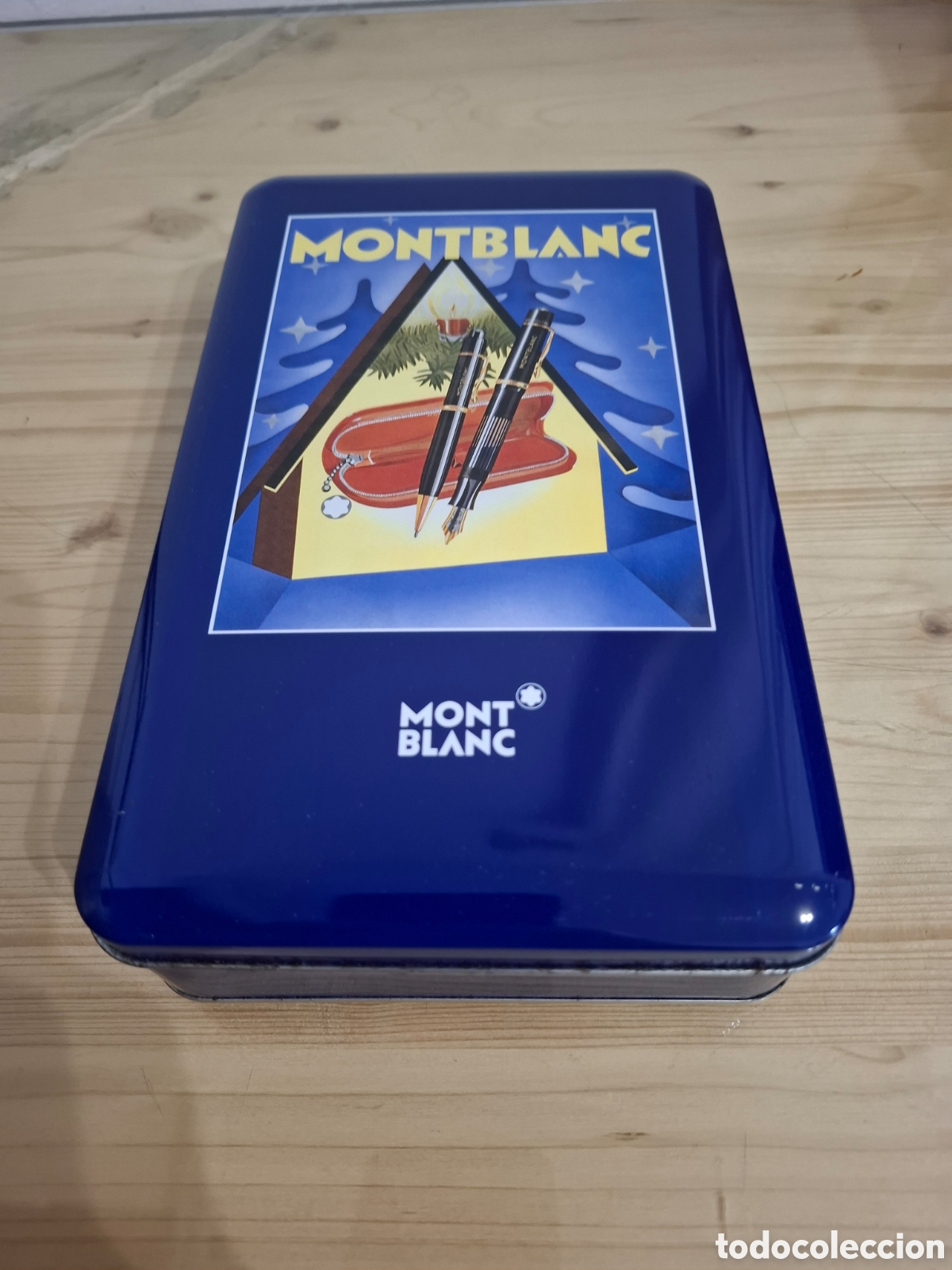 Cajas y cajitas met&aacute;licas: Lata Montblanc de colecci&oacute;n. - Foto 1