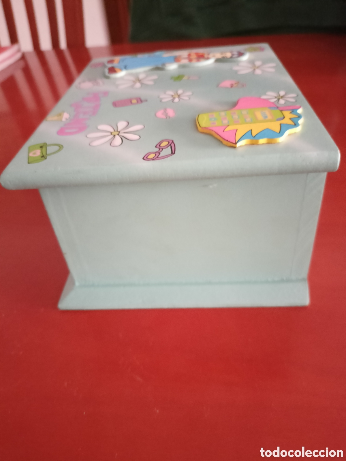 Cajas y cajitas met&aacute;licas: Caja madera decorada Friend. Nuevo - Foto 3