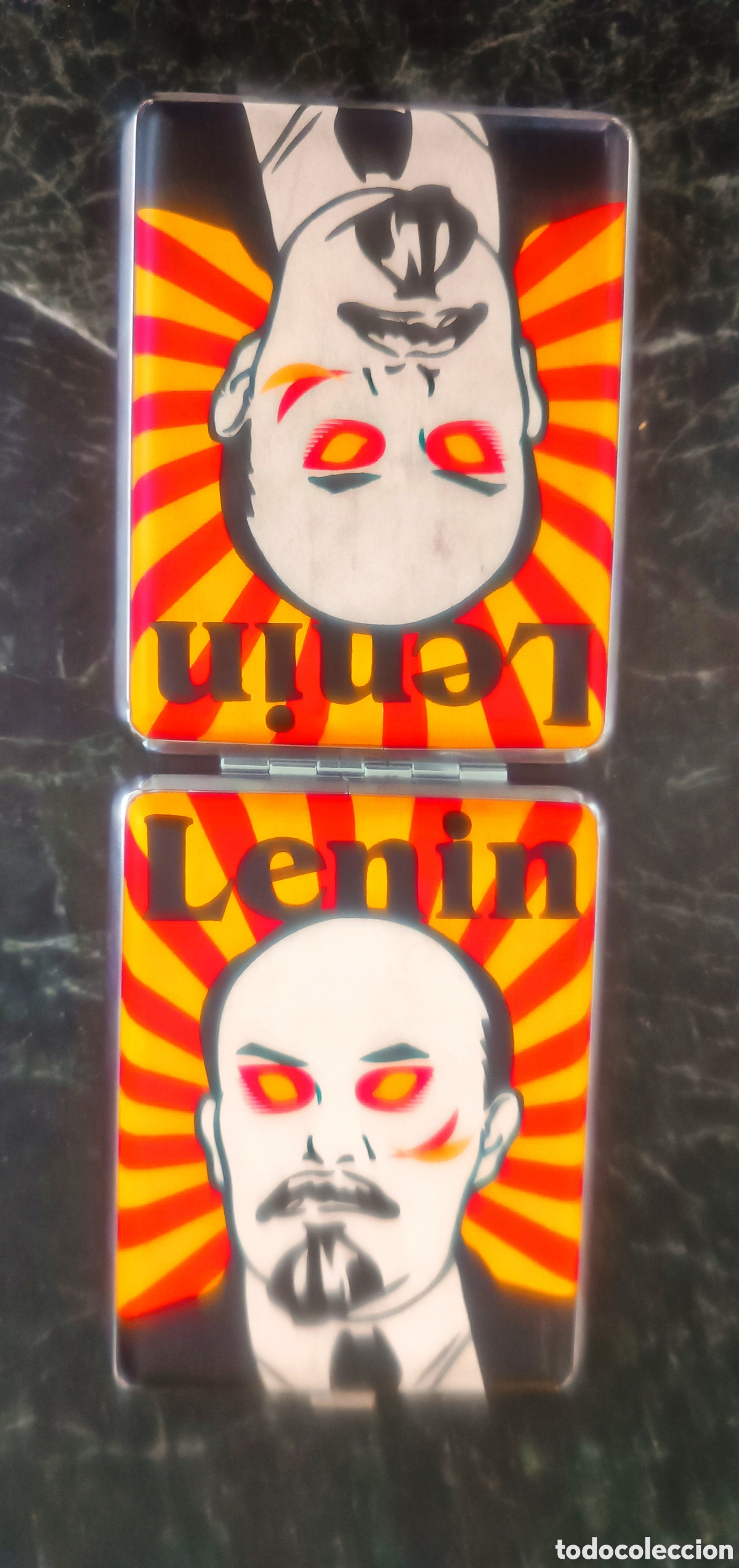 Cajas y cajitas met&aacute;licas: Pitillera met&aacute;lica de Lenin. - Foto 6