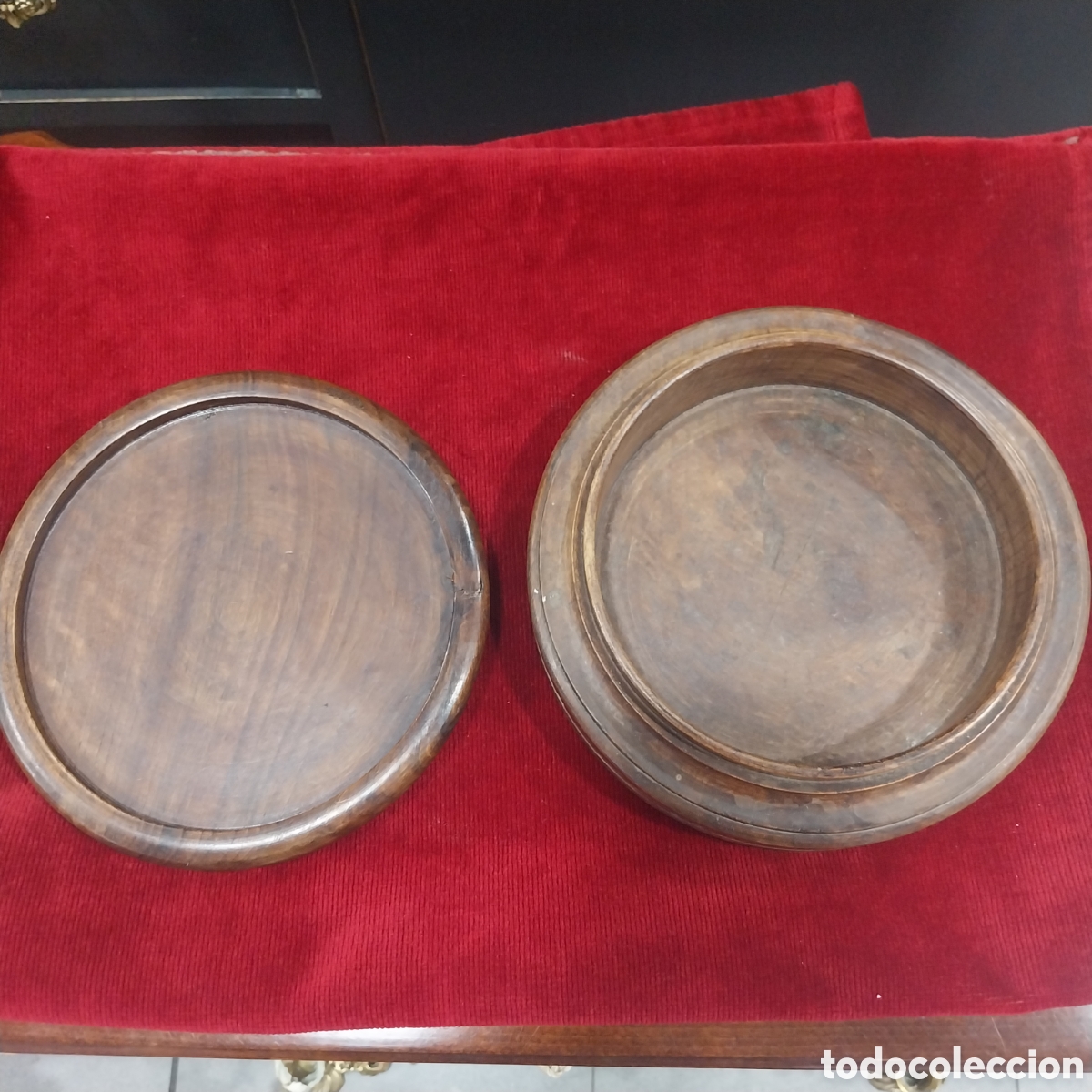 Cajas y cajitas met&aacute;licas: Caja de madera tallada a mano - Foto 3