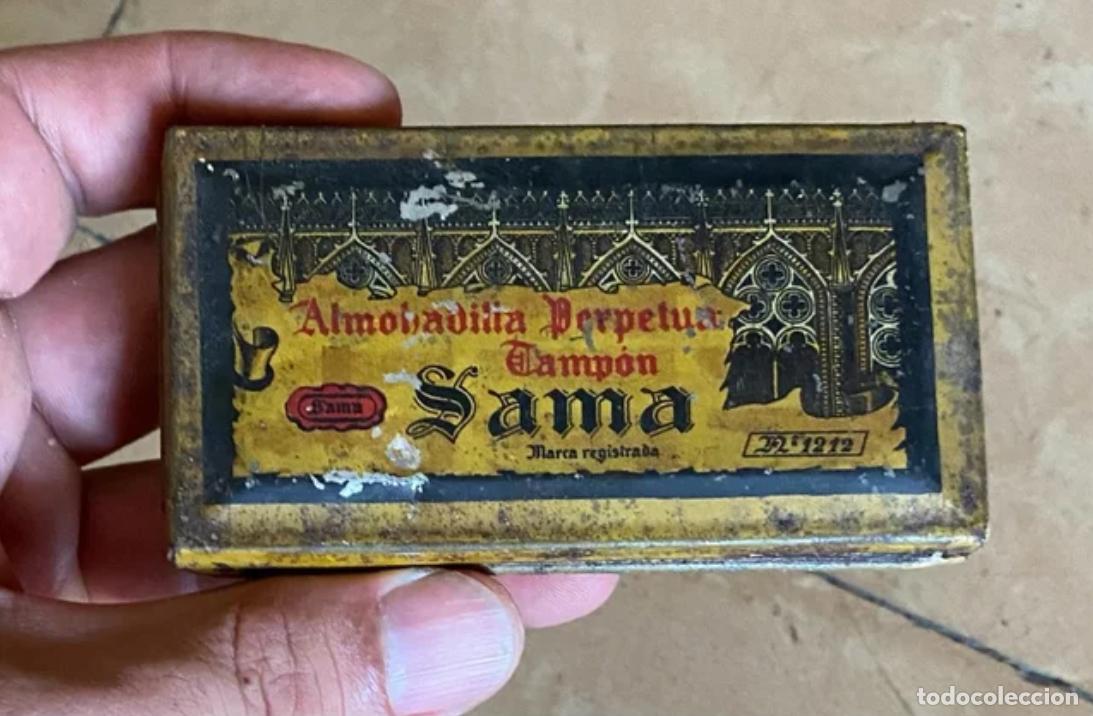 Blechdosen und Kisten: Antigua Lata Sama Almohadillas de tinta para tampones y sellos