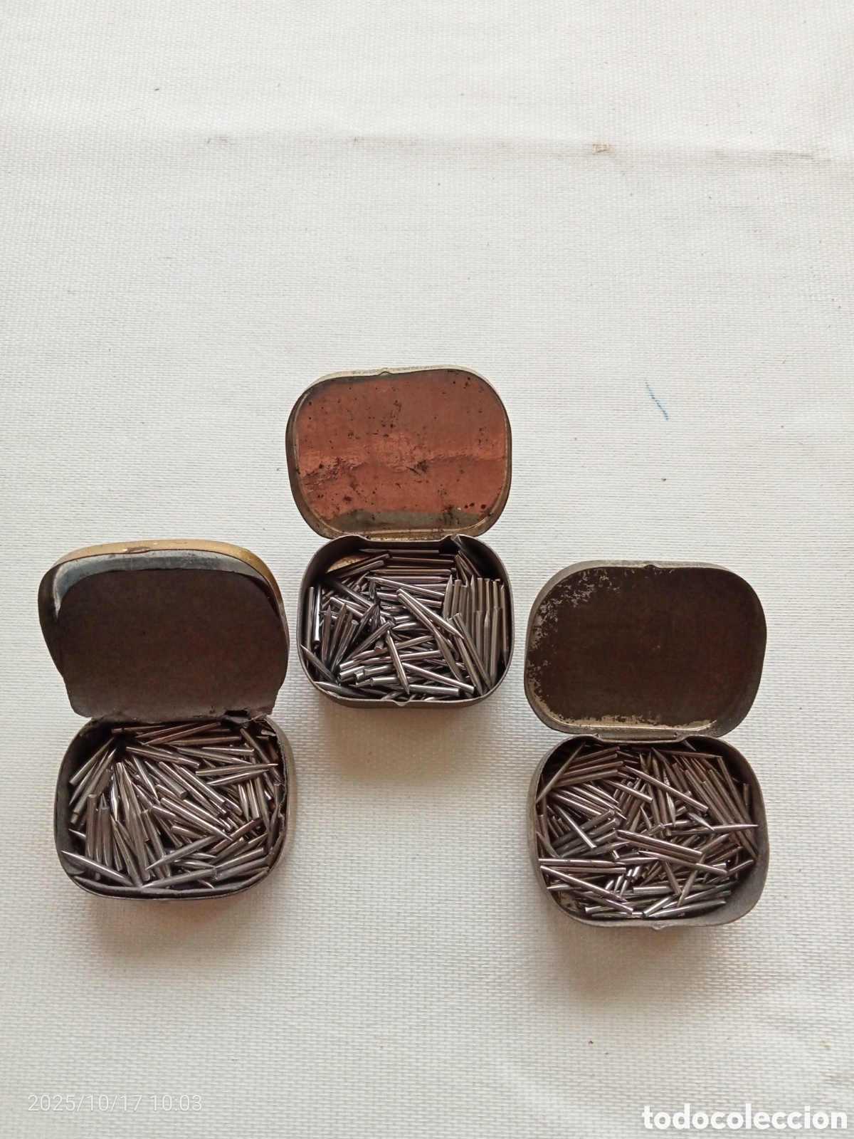 Cajas y cajitas met&aacute;licas: CAJAS CON AGUJAS PARA GRAMOFONO - Foto 3