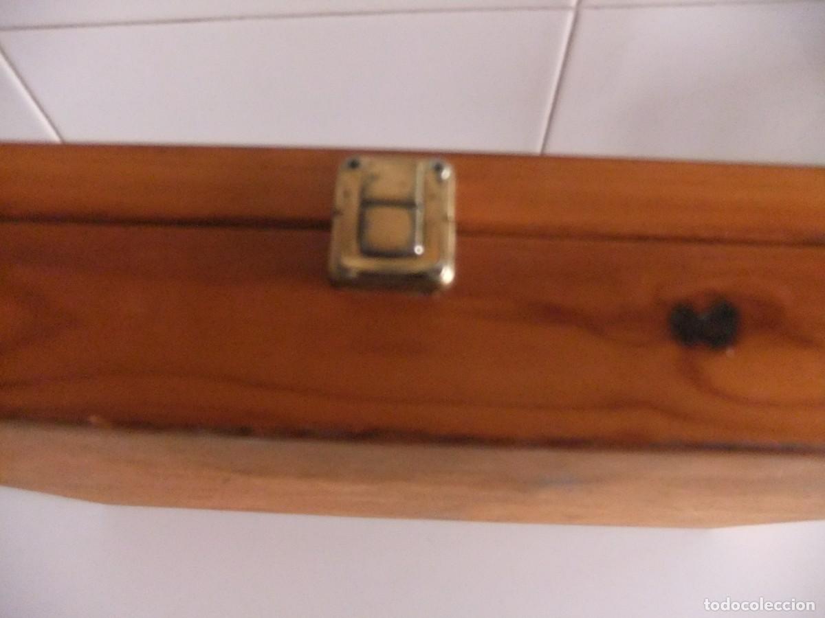 Cajas y cajitas met&aacute;licas: caja de madera con colas de milano - Foto 2