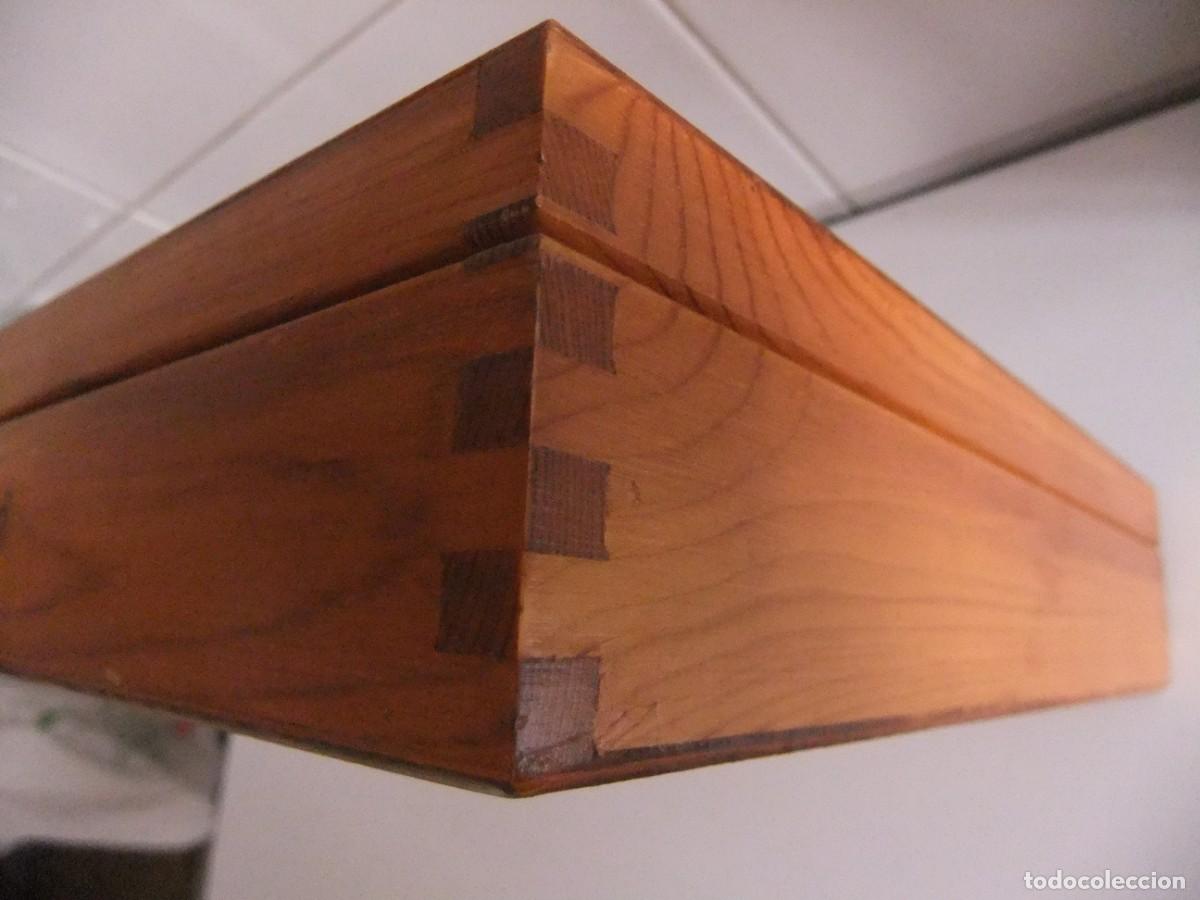 Cajas y cajitas met&aacute;licas: caja de madera con colas de milano - Foto 3