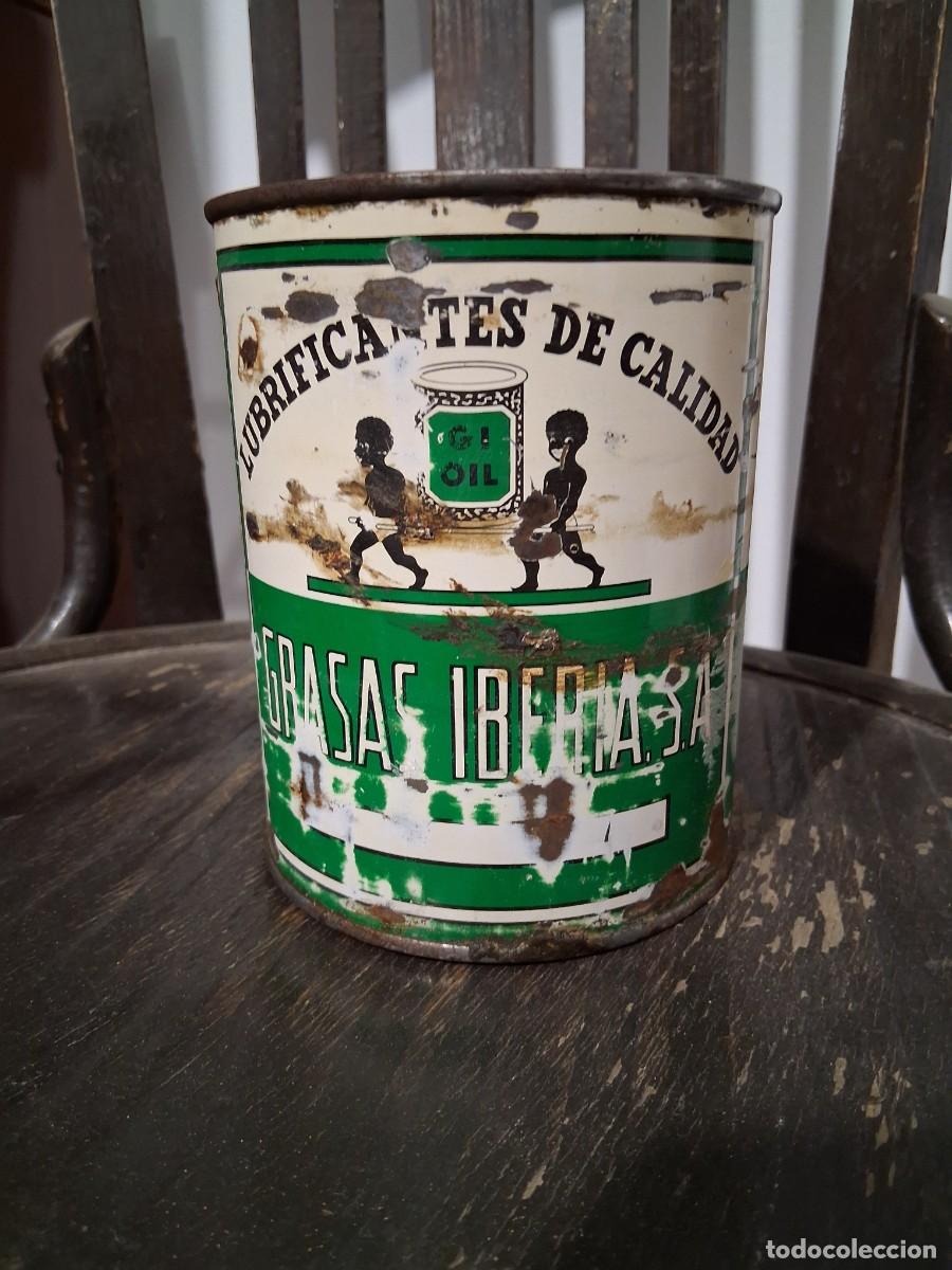 Cajas y cajitas met&aacute;licas: Lata de aceite grasa para m&aacute;quinas Iberia