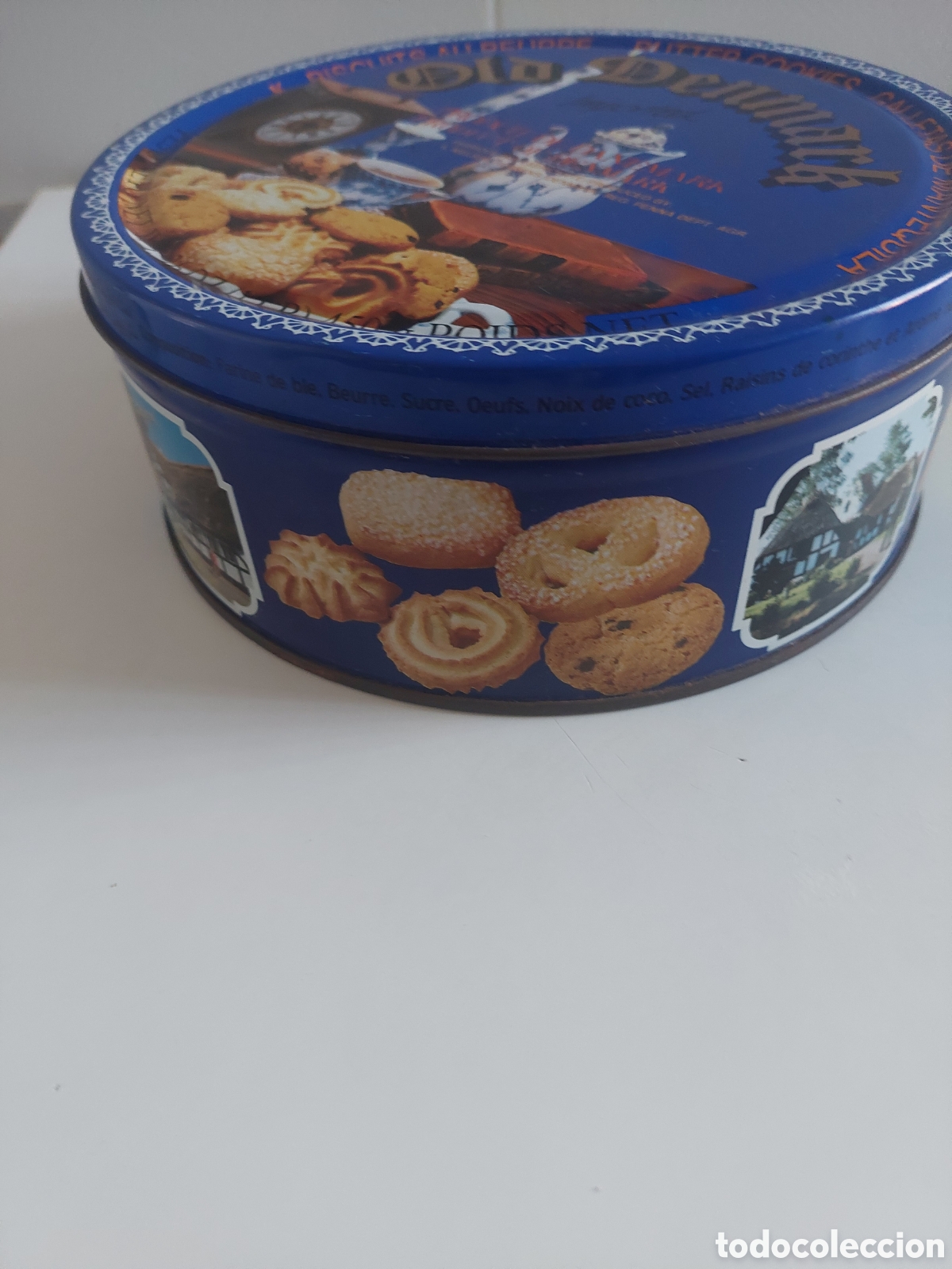 Cajas y cajitas met&aacute;licas: Caja de galletas antigua - Foto 2