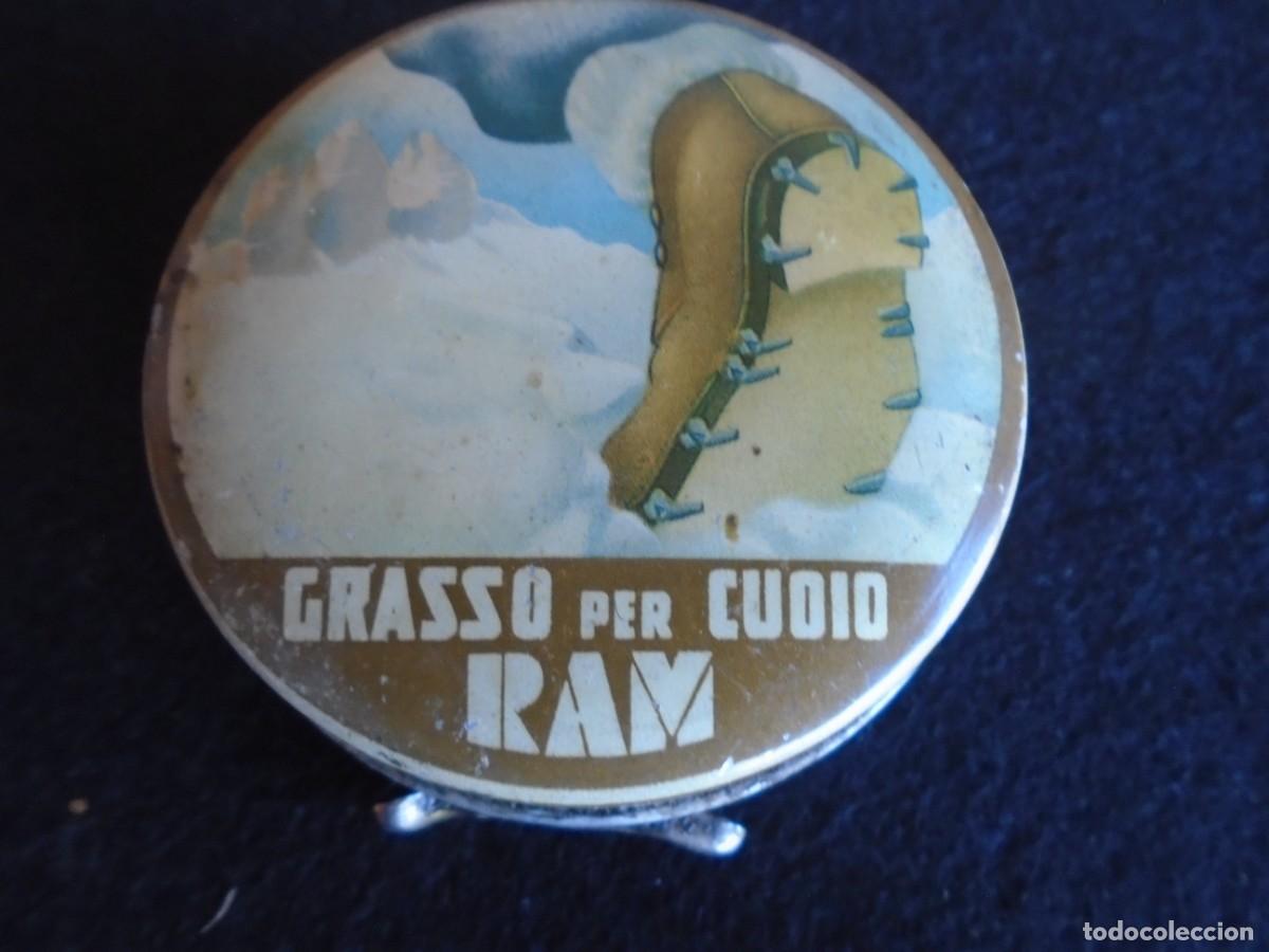 Cajas y cajitas met&aacute;licas: (PUB-251005)LATA DE CREMA DE ZAPATOS GRASSO PER CUDIO RAM