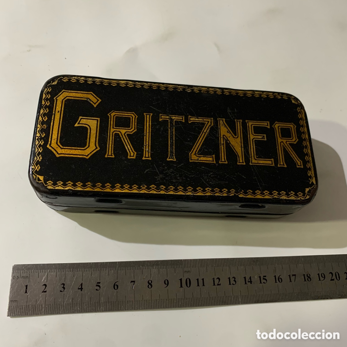 Cajas y cajitas met&aacute;licas: antigua caja metalica maquina de coser gritzner