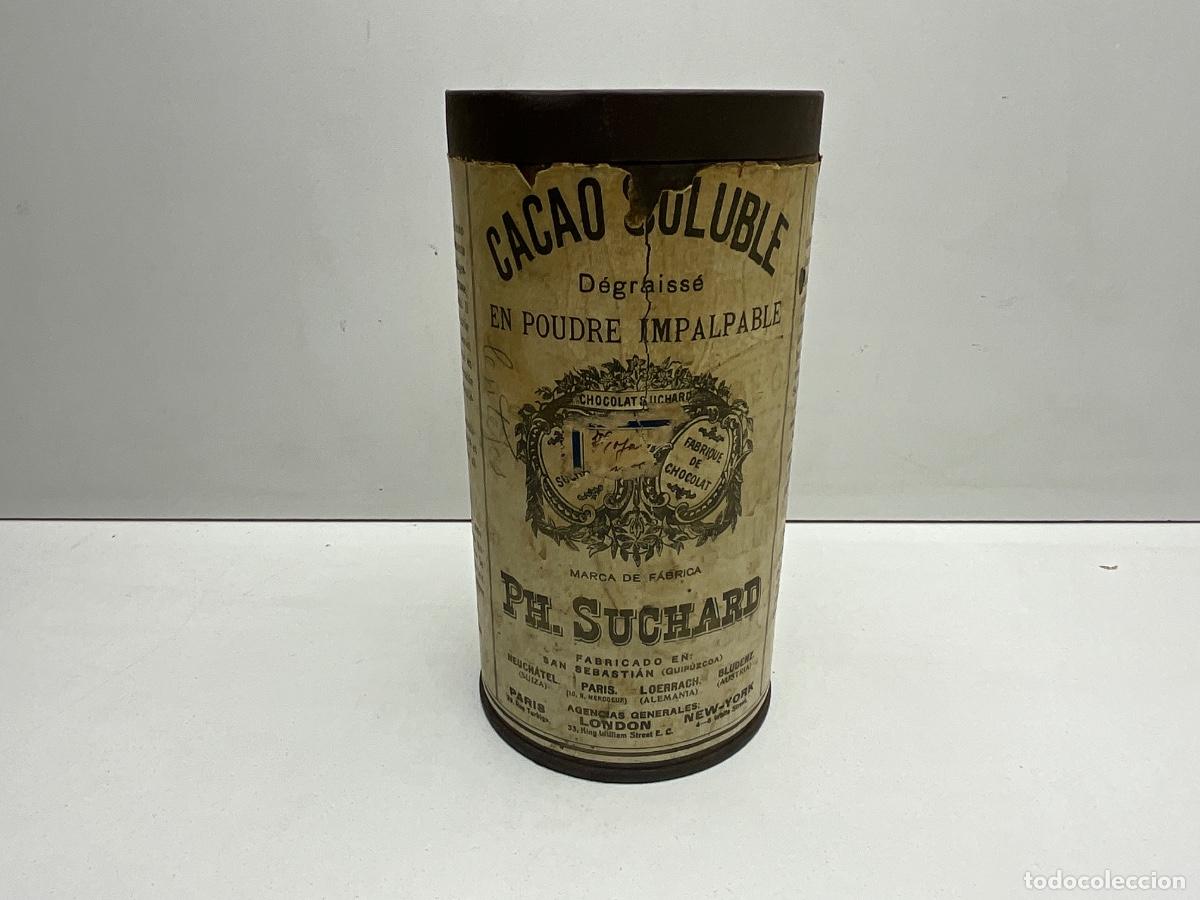 Cajas y cajitas met&aacute;licas: ANTIGUO BOTE DE CHOCOLATE PH. SUCHARD - FABRICADO ES SAN SEBASTI&Aacute;N