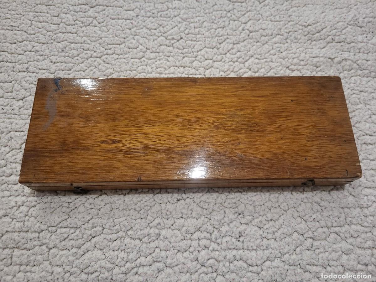 Cajas y cajitas met&aacute;licas: ANTIGUO ESTUCHE ESCOLAR DE MADERA - Foto 1