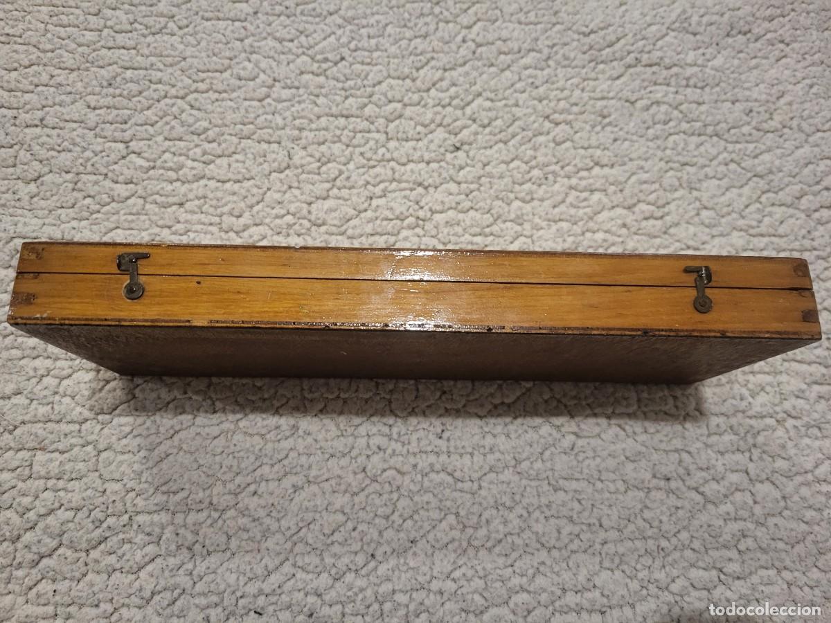 Cajas y cajitas met&aacute;licas: ANTIGUO ESTUCHE ESCOLAR DE MADERA - Foto 2