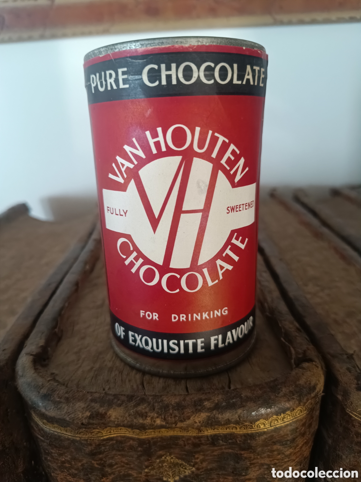 Caixas e caixinhas met&aacute;licas: LATA VINTAGE VAN HOUTEN PURE CHOCOLATE ENGLAND A&Ntilde;OS 50-60 SIN ABRIR.