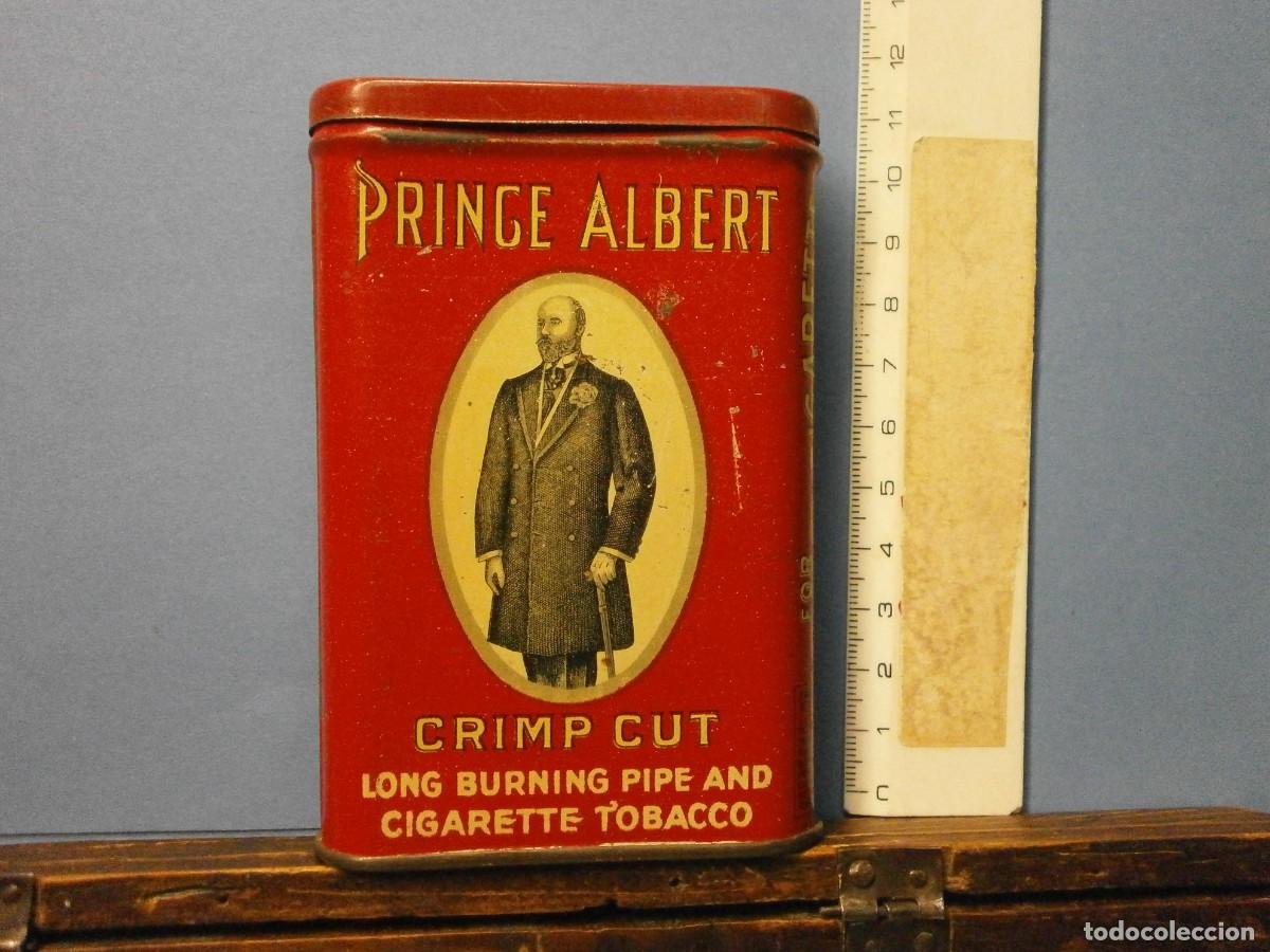 Cajas y cajitas met&aacute;licas: antigua caja lata de tabaco prince albert crimp cut