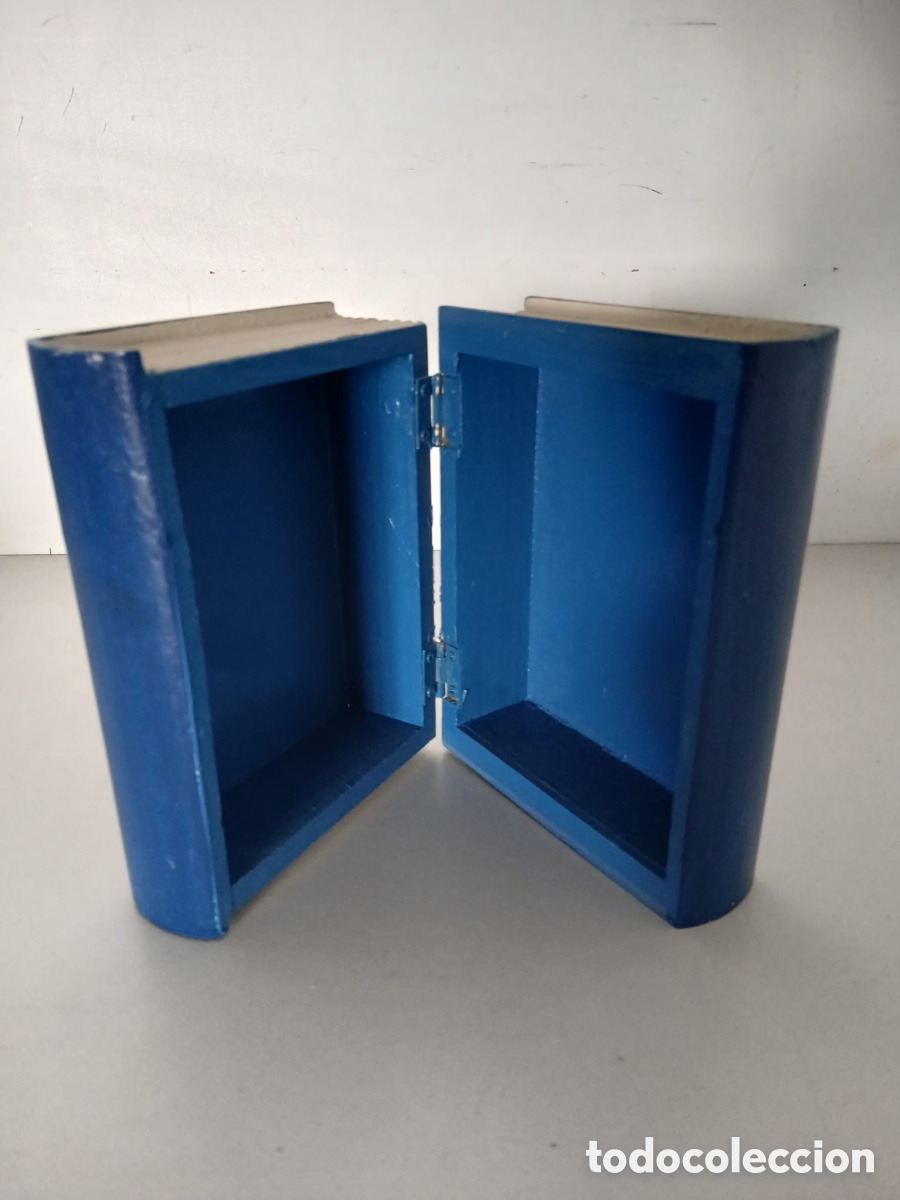 Cajas y cajitas met&aacute;licas: Caja de madera forma de libros - Foto 2