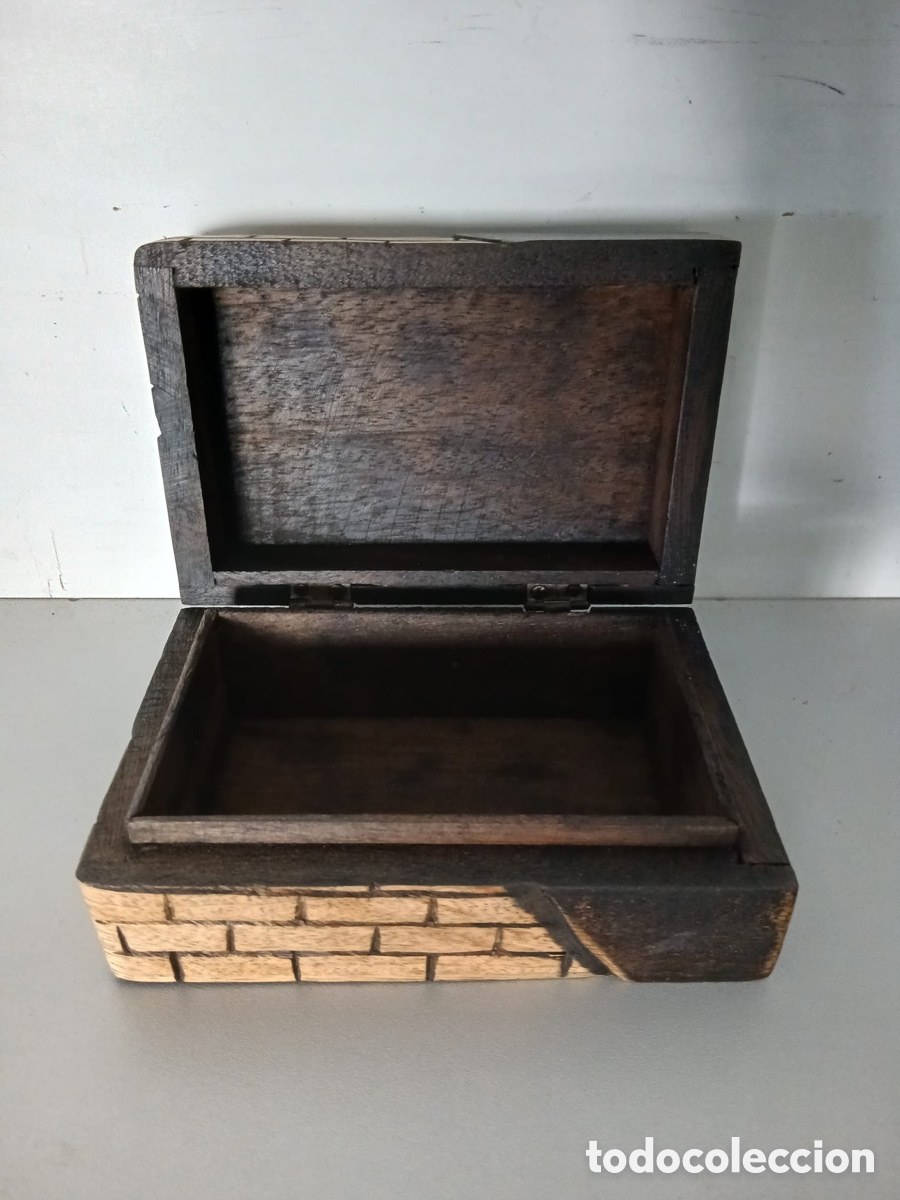 Cajas y cajitas met&aacute;licas: Caja de madera, pintada, mano - Foto 2