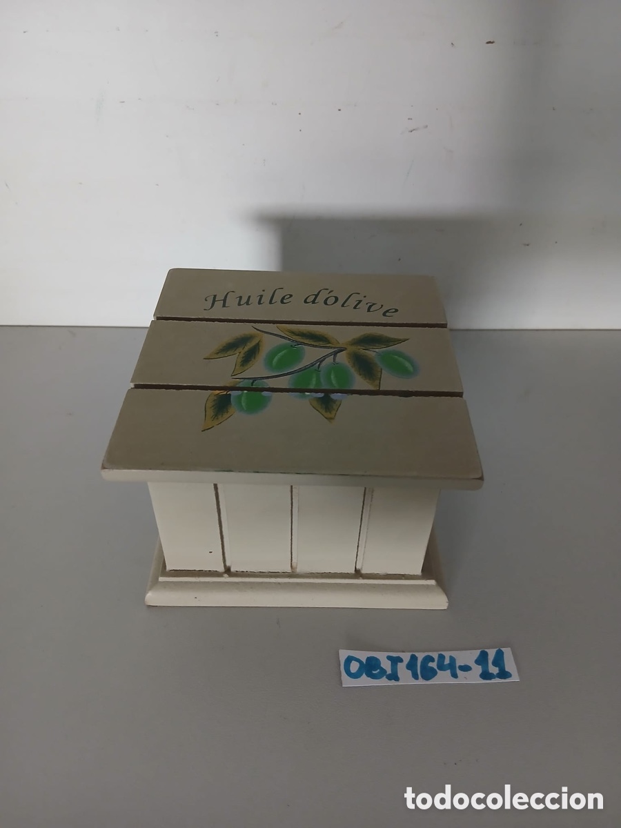 Cajas y cajitas met&aacute;licas: Caja de madera pintada a mano - Foto 1
