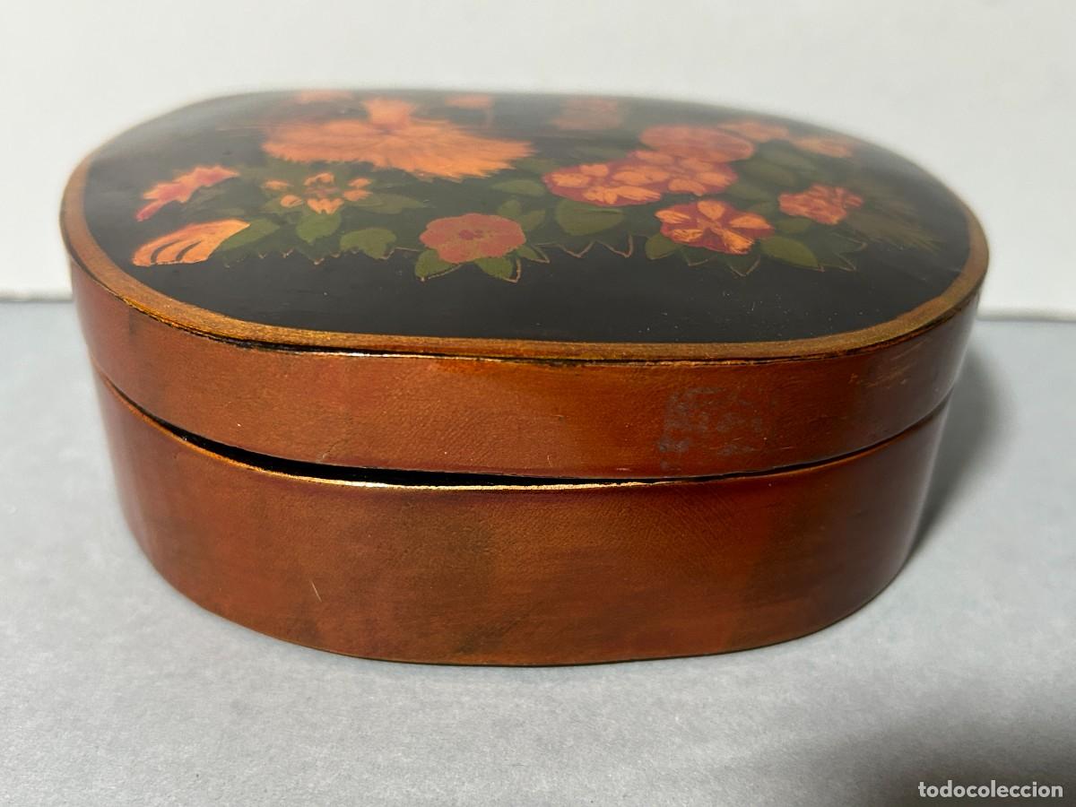 Cajas y cajitas met&aacute;licas: Caja de madera lacada vintage - Foto 3