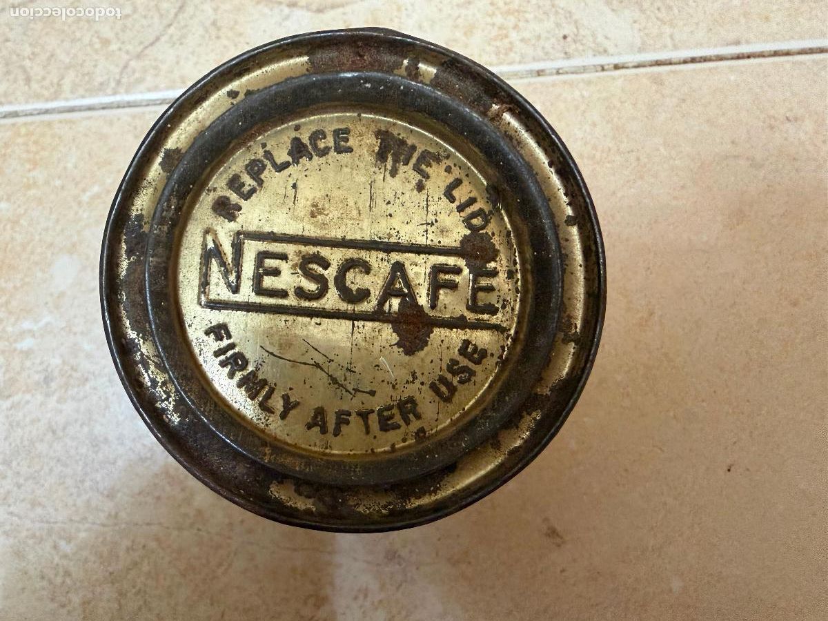 Cajas y cajitas met&aacute;licas: Antigua lata de nescafe - Foto 2