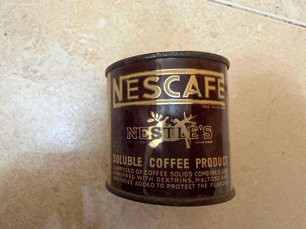 Cajas y cajitas met&aacute;licas: Antigua lata de nescafe - Foto 1