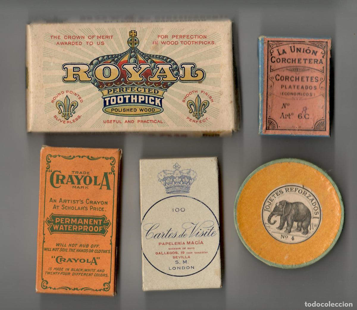 Boxes and metal boxes: 5 cajas de carton antiguas de productos varios. Buen estado. Vell i Bell