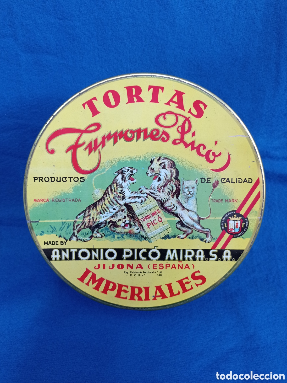 Boxes and metal boxes: CAJA DE LATA TORTAS IMPERIALES PIC&Oacute; - JIJONA - ALICANTE - GRAN TAMA&Ntilde;O