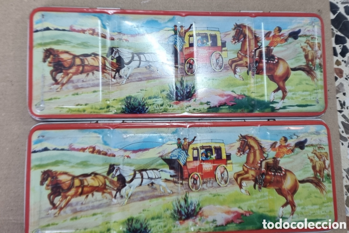 Caixas e caixinhas met&aacute;licas: Antiguas cajas met&aacute;licas del oeste made enhlang bonita ilustracion