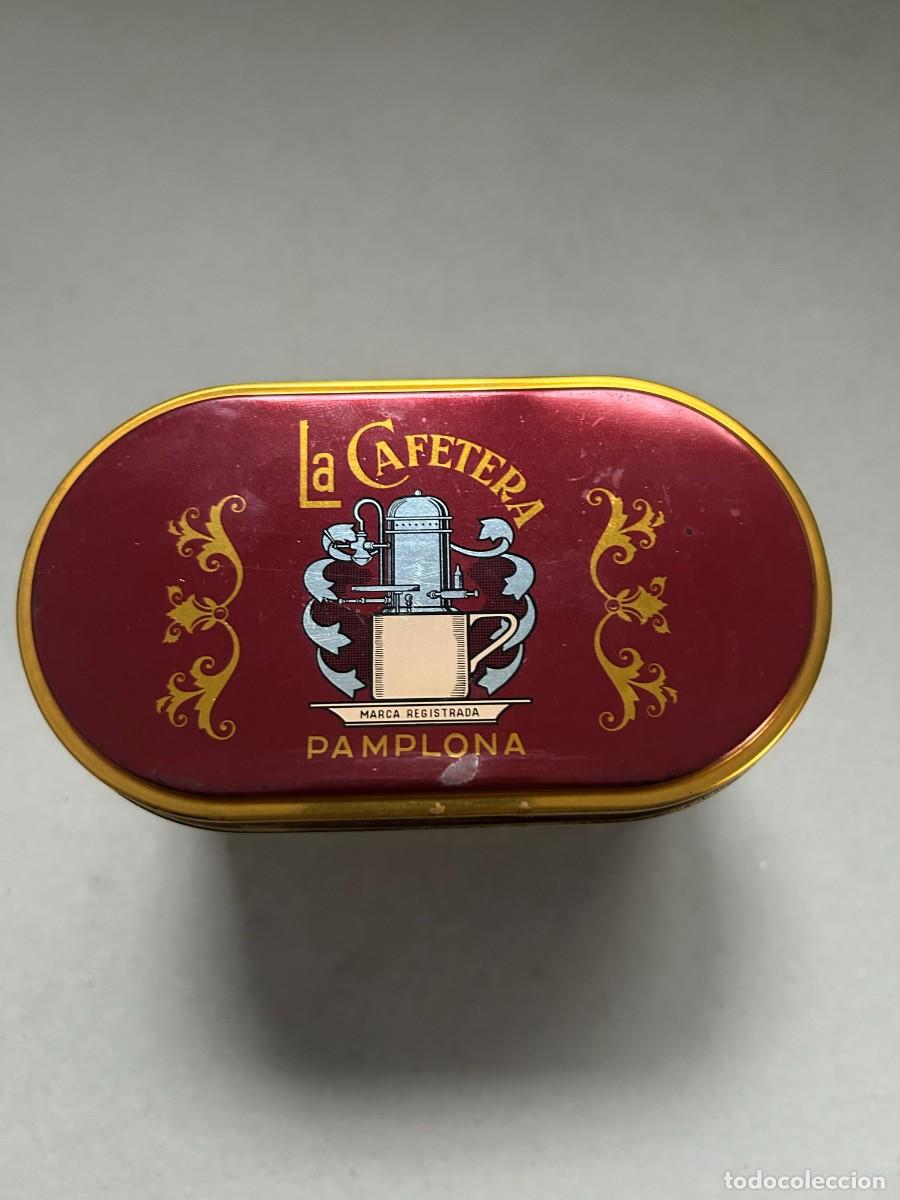 Blechdosen und Kisten: CAJA METALICA La Cafetera.Pastillas caf&eacute; con leche (Ovalada) 13x7x11 cm