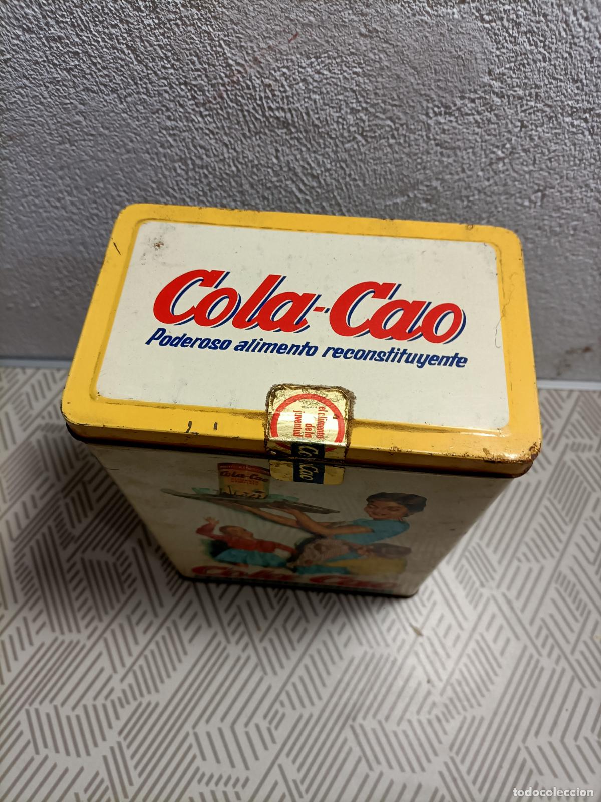 Cajas y cajitas met&aacute;licas: Antigua lata de cola cao - Foto 2