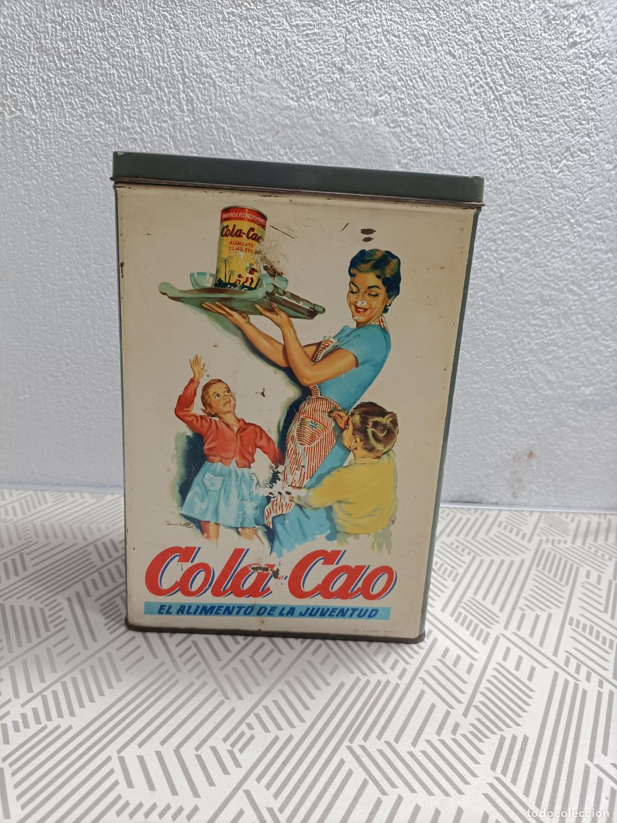 Cajas y cajitas met&aacute;licas: Antigua lata de cola cao - Foto 1