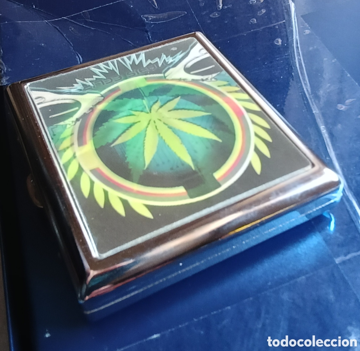 Cajas y cajitas met&aacute;licas: Pitillera en acero inoxidable - Foto 2