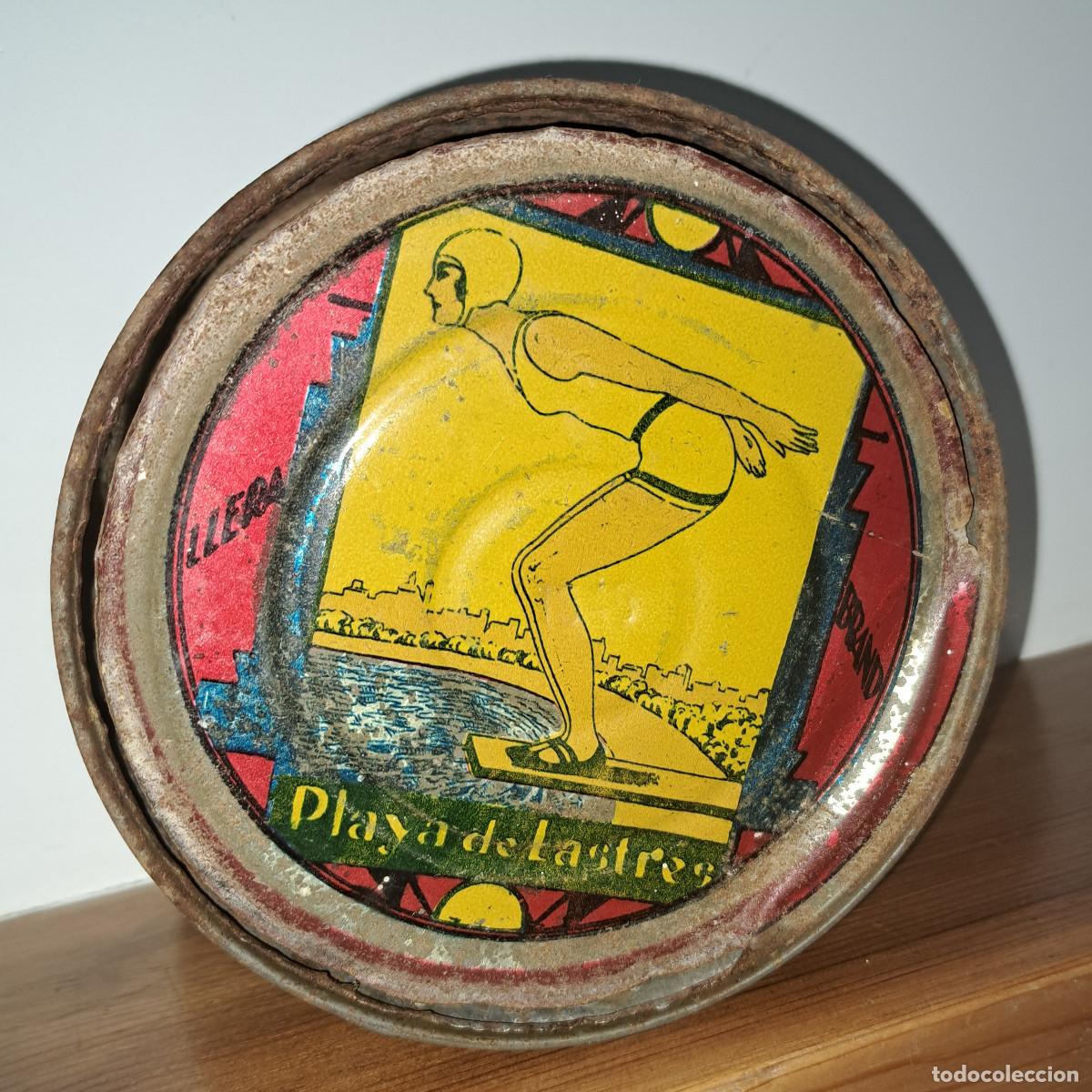 Cajas y cajitas met&aacute;licas: JUAN LLERA - PLAYA DE LASTRES - FABRICA DE CONSERVAS - LATA DIF&Iacute;CIL Y EN EXCELENTE ESTADO