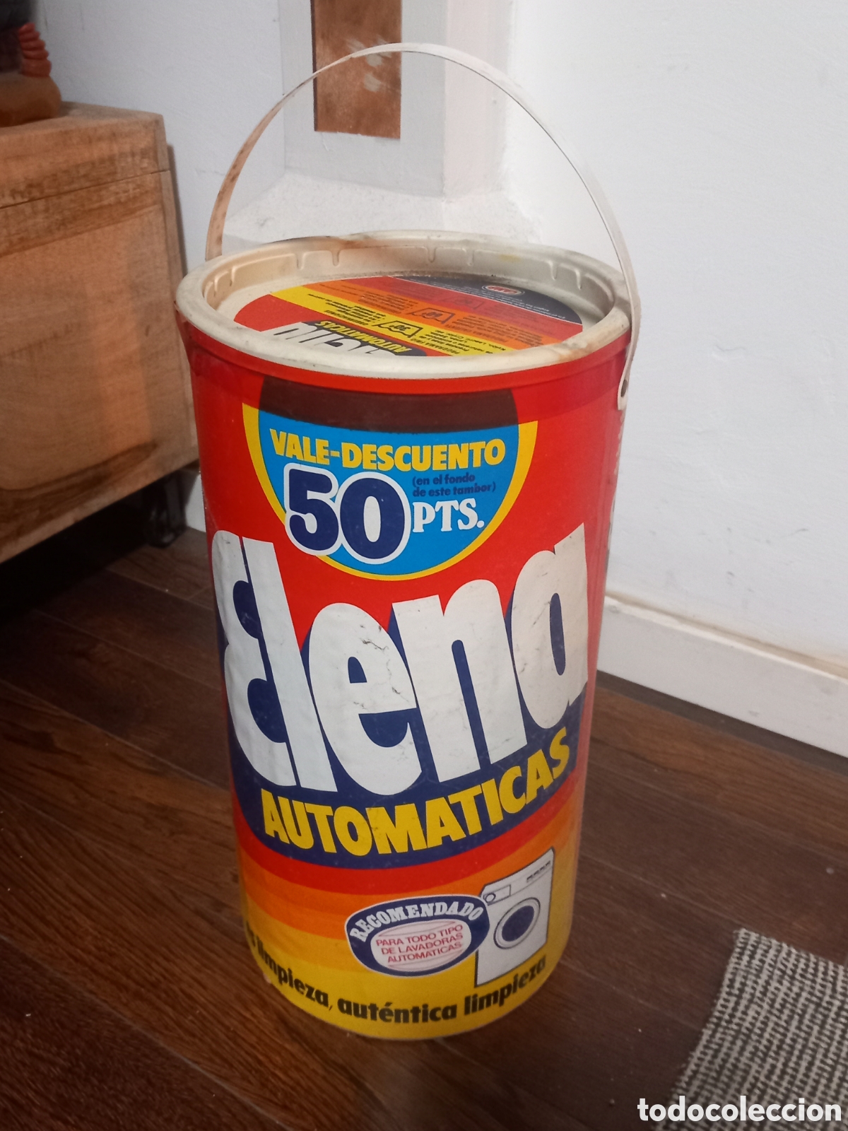 Cajas y cajitas met&aacute;licas: ANTIGUO TAMBOR DE POLVOS ELENA CAMP 5 KG AUTOMATICAS NUEVO SIN ABRIR A&Ntilde;OS 70 DE FONDO DE ALMACEN