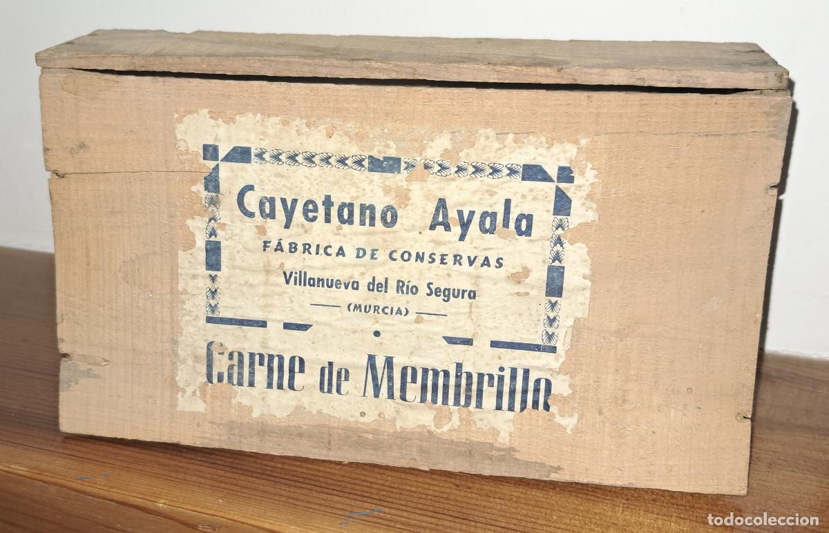 Cajas y cajitas met&aacute;licas: CAYETANO AYALA - FABRICA DE CONSERVAS - VILLANUEVA DEL RIO SEGURA ( Murcia ) - ESTUCHE DE MADERA