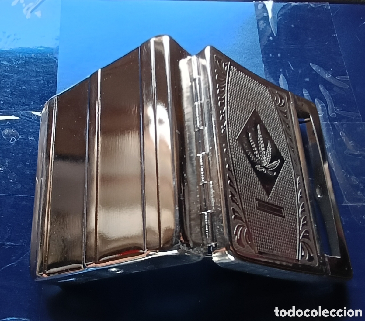 Cajas y cajitas met&aacute;licas: Pitillera con gragados en acero inoxidable - Foto 2