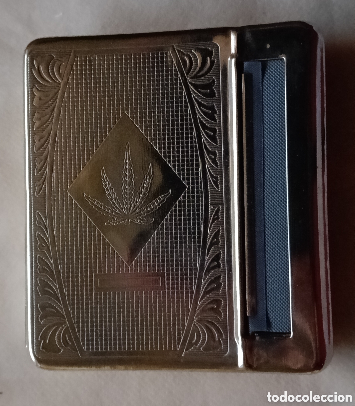 Cajas y cajitas met&aacute;licas: Pitillera con gragados en acero inoxidable - Foto 7