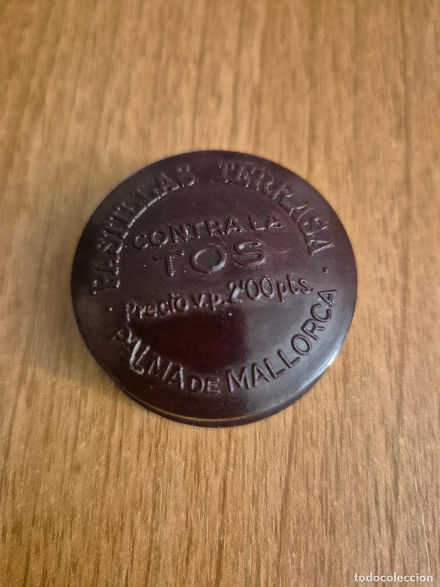 Boxes and metal boxes: CAJITA BAQUELITA PASTILLAS TERRASA CONTRA LA TOS PALMA DE MALLORCA.