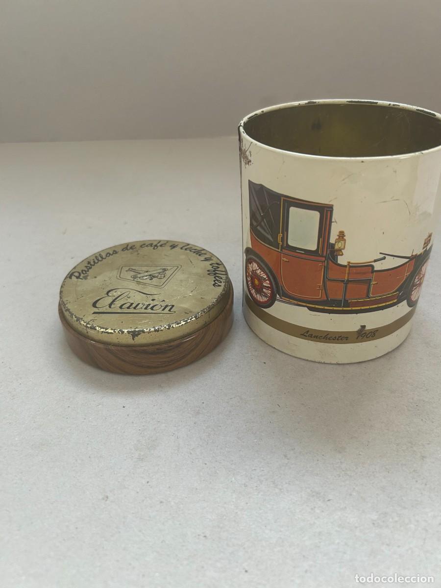 Cajas y cajitas met&aacute;licas: Bote metalico pastillas de caf&eacute; EL AVION motivo de coches antiguos