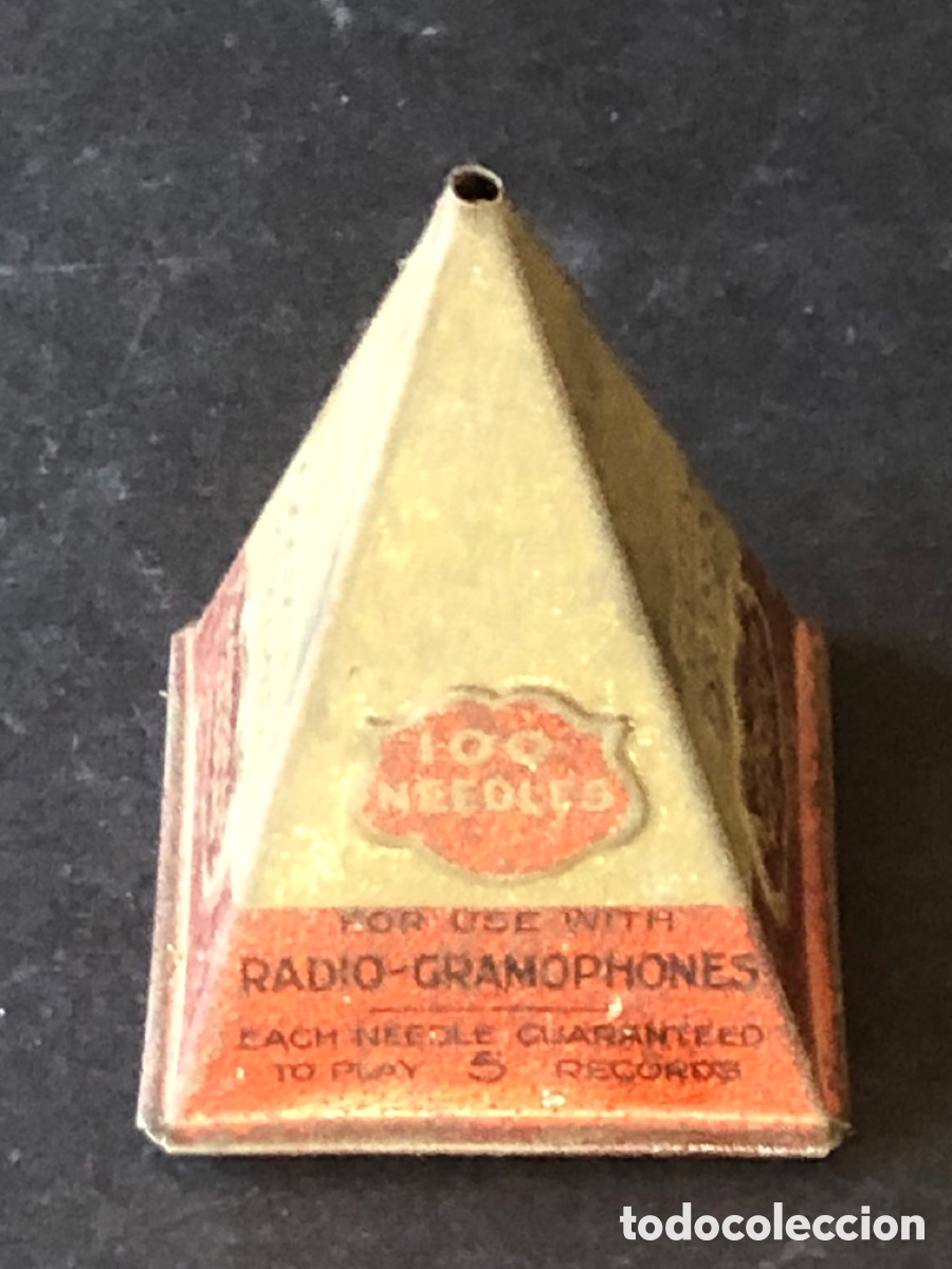 Blechdosen und Kisten: GOLDEN PYRAMID - CAJA DE AGUJA PARA GRAMOFONO FONOGRAFO GRAMOLA - HOJALATA LITOGRAFIADA - USA -