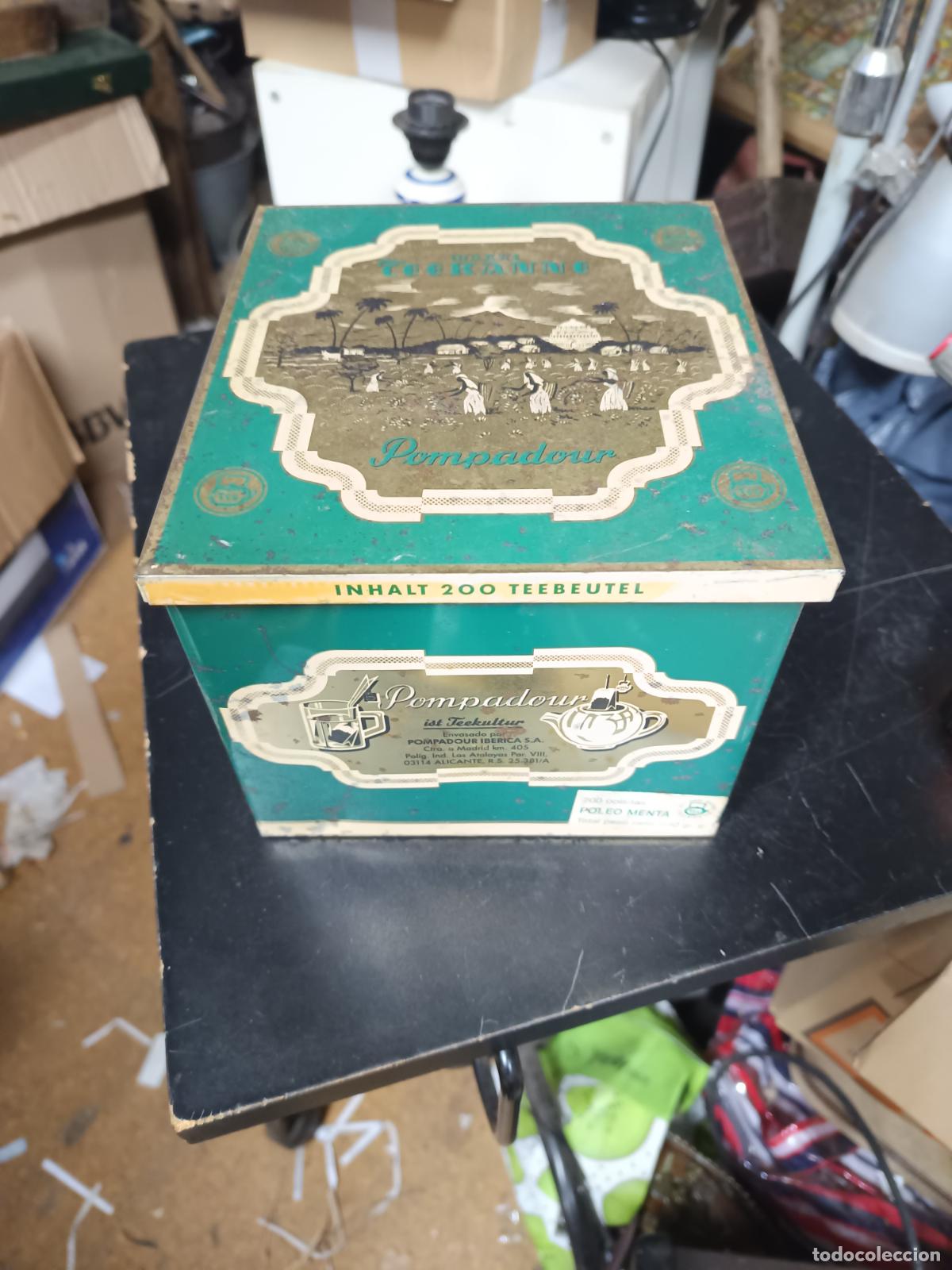 Blechdosen und Kisten: TE POMPADOUR - ANTIGUA CAJA GRANDE DE HOJALATA - VINTAGE - ANTIGUA Y RARA CAJA HOJALATA