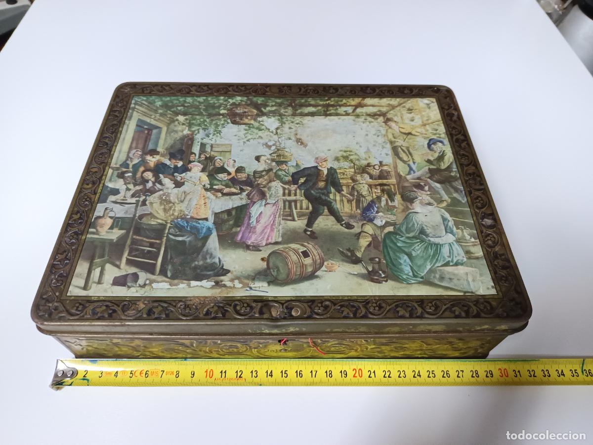 Blechdosen und Kisten: ANTIGUA LATA GALLETAS NABISCO LA FAVORITA, VICTORIANA, JANSTEEN 1626-1679- CON CERRADURA Y LLAVE