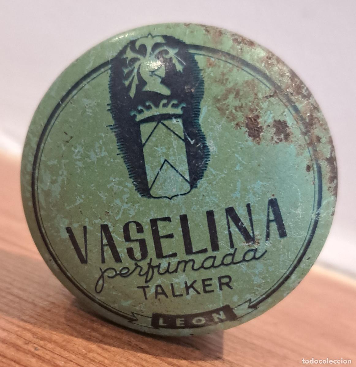 Cajas y cajitas met&aacute;licas: VASELINA PERFUMADA TALKER - LEON - ESPA&Ntilde;A - CAJITA MET&Aacute;LICA VAC&Iacute;A - MUY BUEN ESTADO