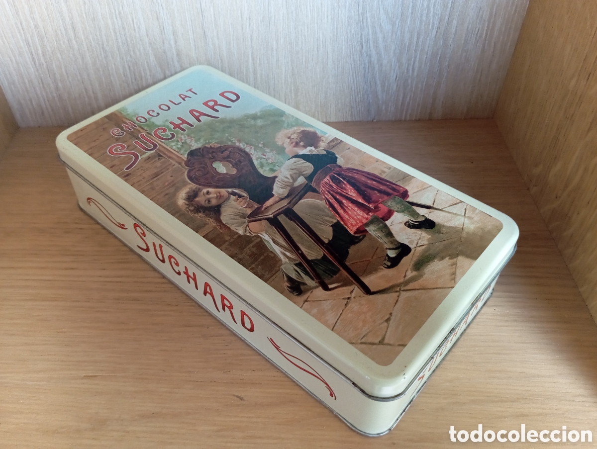 Cajas y cajitas met&aacute;licas: Caja Navidad Turrones Suchard Chocolate Suchard