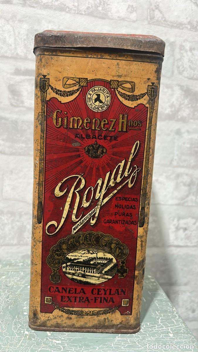 Blechdosen und Kisten: LATA ANTIGUA GIMENEZ HERMANOS ESPECIES MOLIDAS CANELA CEYLAN MARCA ROYAL LA PAJARITA