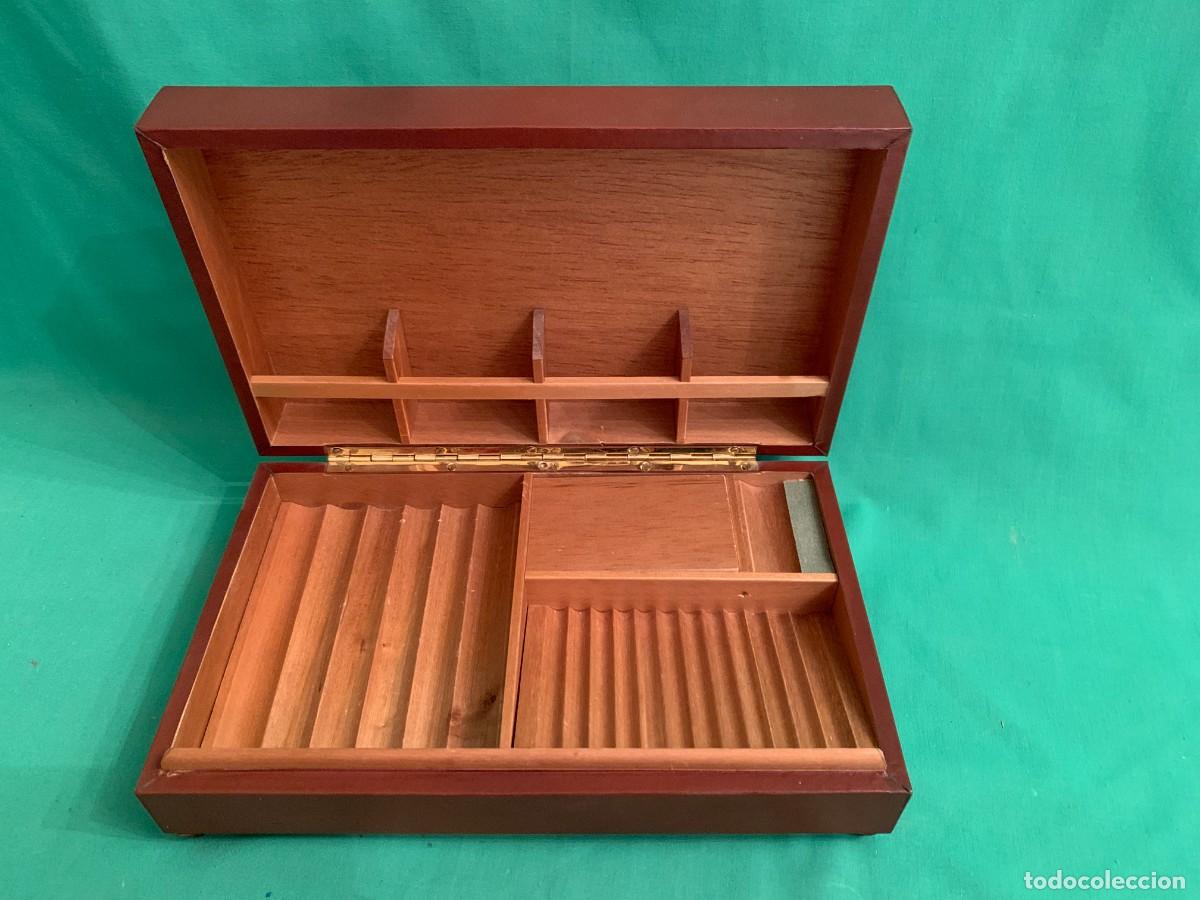 Cajas y cajitas met&aacute;licas: Caja musical de madera para tabaco - Foto 2