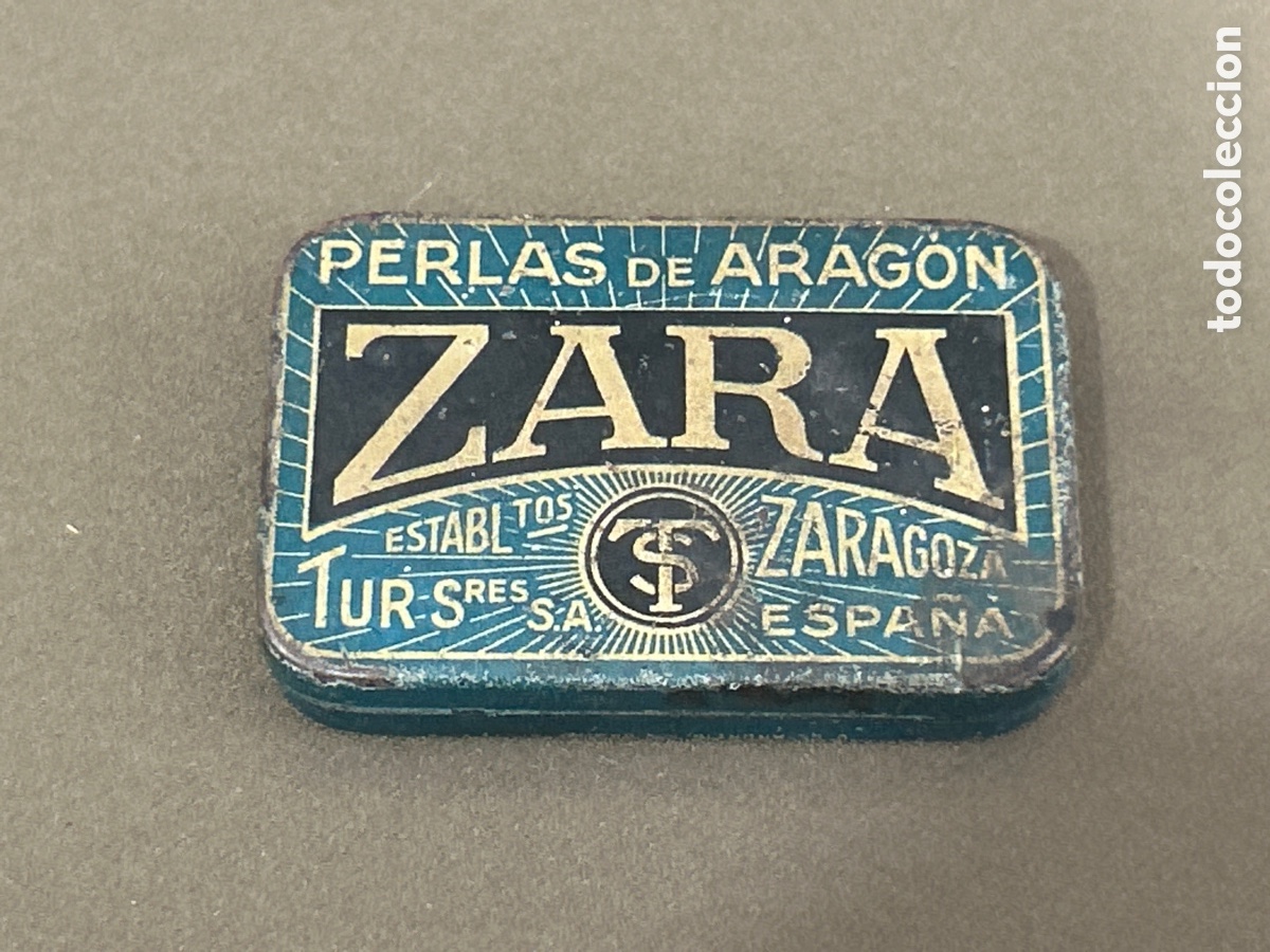 Blechdosen und Kisten: ANTIGUA CAJA METALICA ZARA PERLAS DE ARAGON-ZARAGOZA *VER FOTOS*