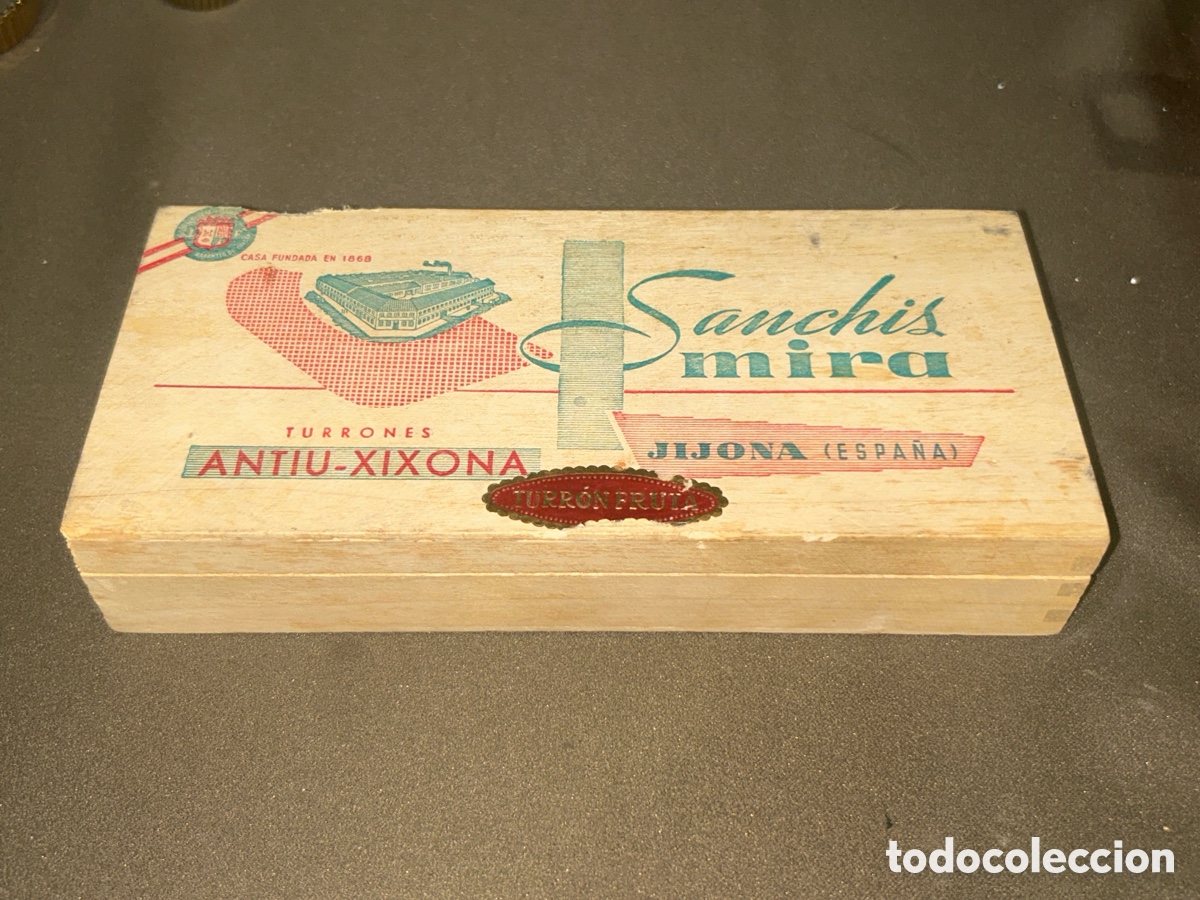 Blechdosen und Kisten: ANTIGUA CAJA DE MADERA TURRONES ANTIU XIXONA SANCHIS MIRA