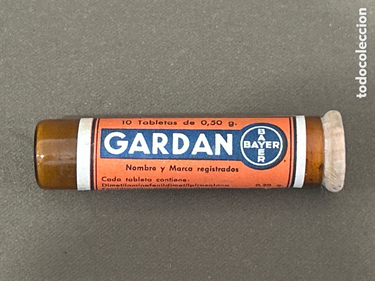 Blechdosen und Kisten: PEQUE&Ntilde;O ENVASE DE VIDRIO GARDAN BAYER *VER FOTOS*