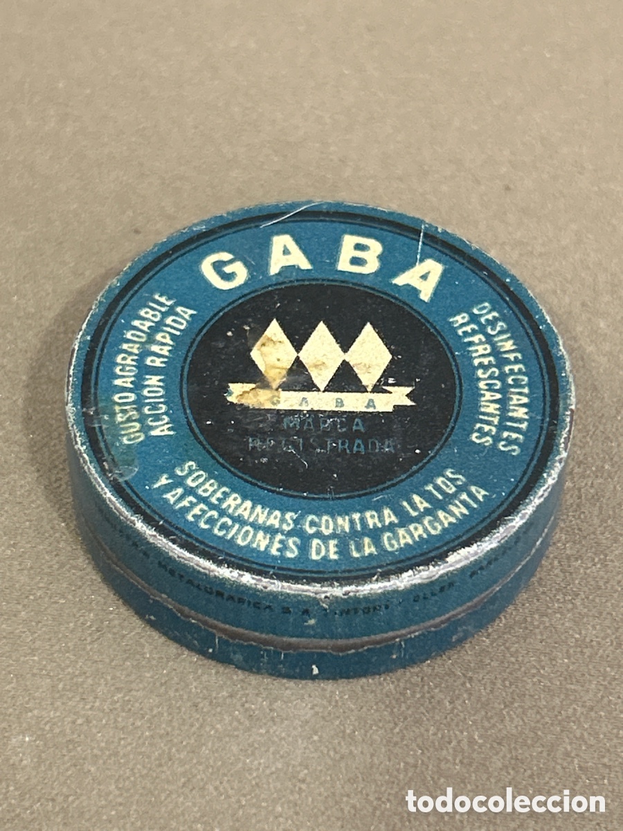Blechdosen und Kisten: GABA - ANTIGUA CAJA MET&Aacute;LICA - PASTILLAS CONTRA LA TOS - A&Ntilde;OS 1930